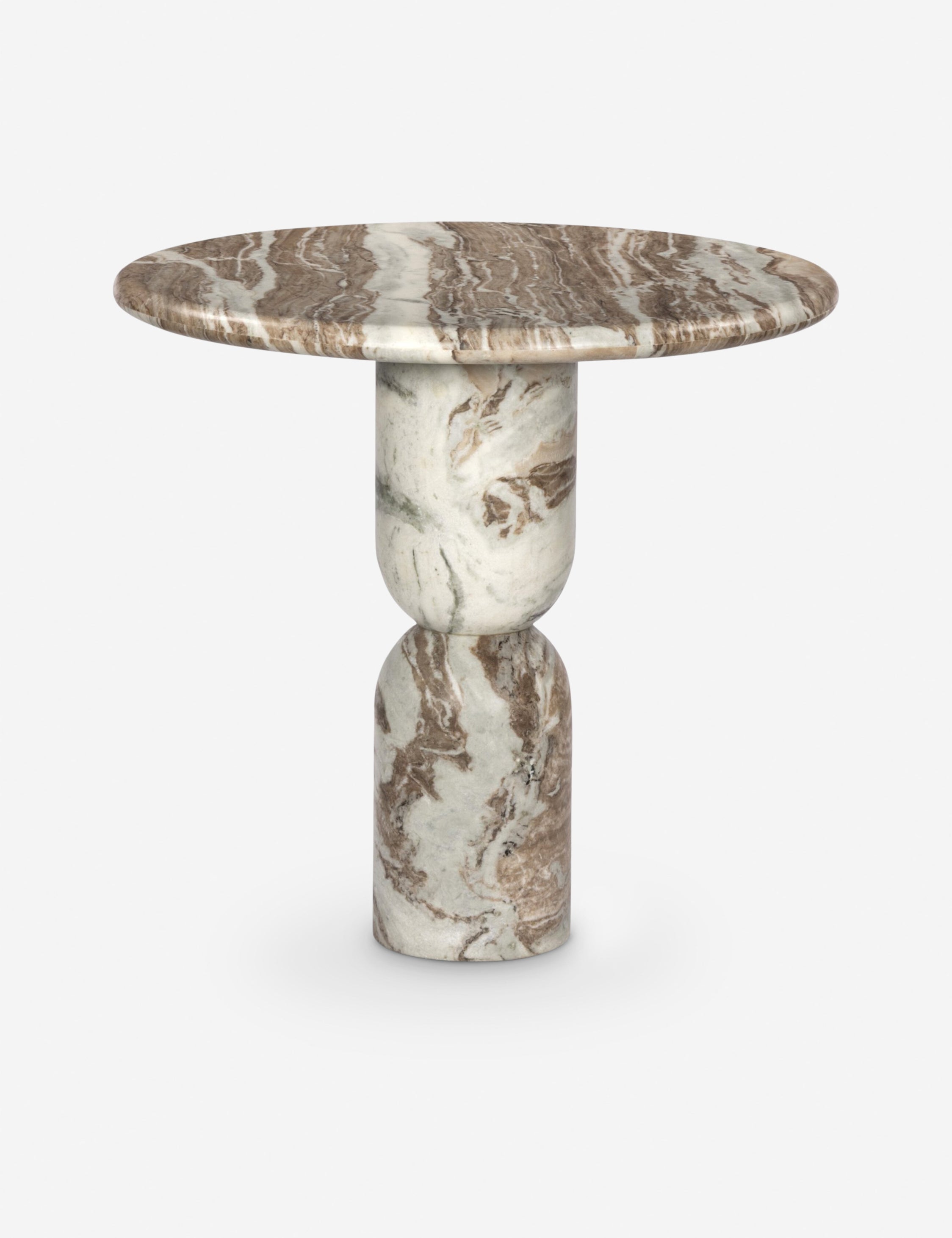 Fino Round Dining Table | Sculpted Pedestal, Elegant Curves