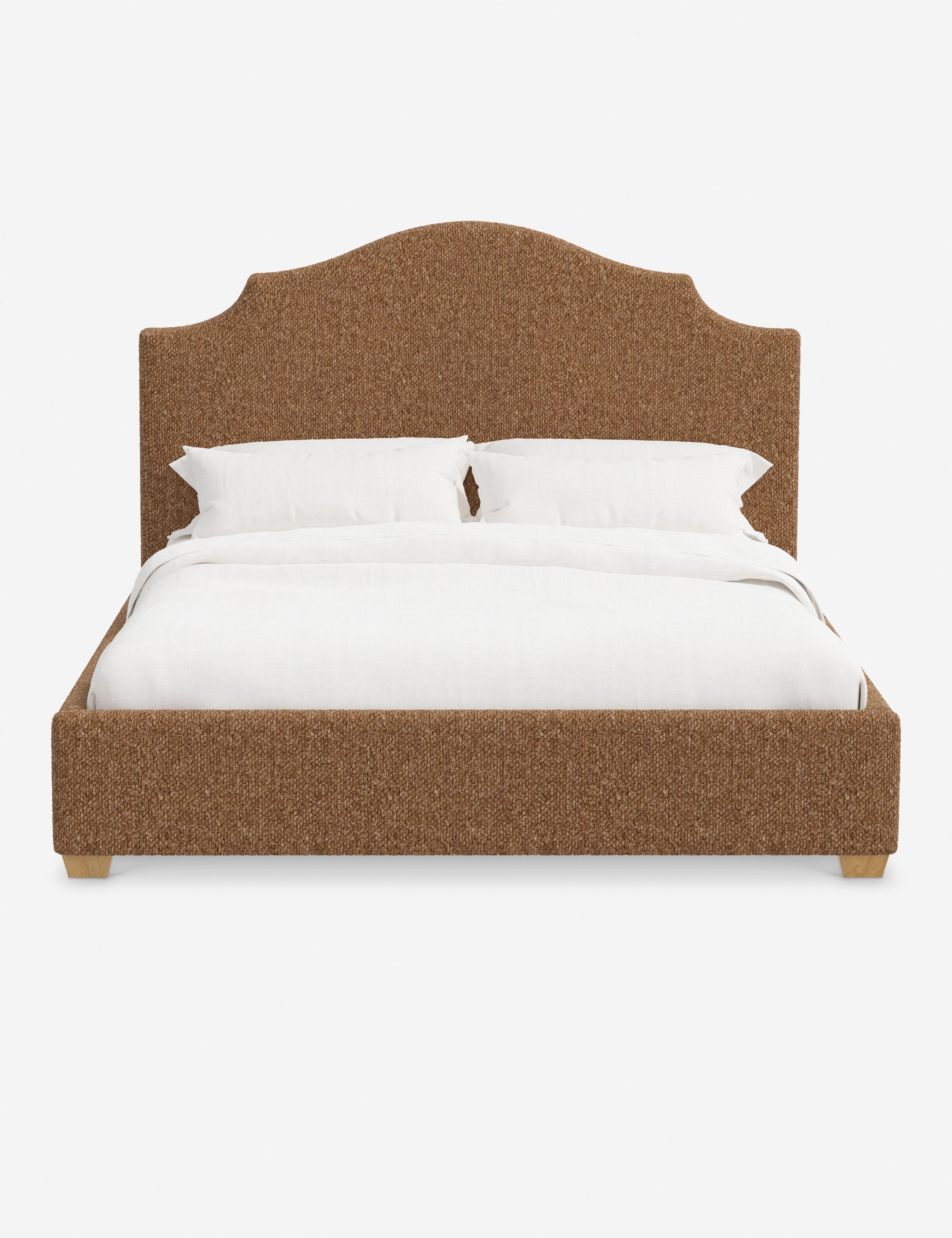 Pavo Platform Bed | Mission-Style Arch, Upholstered Headboard