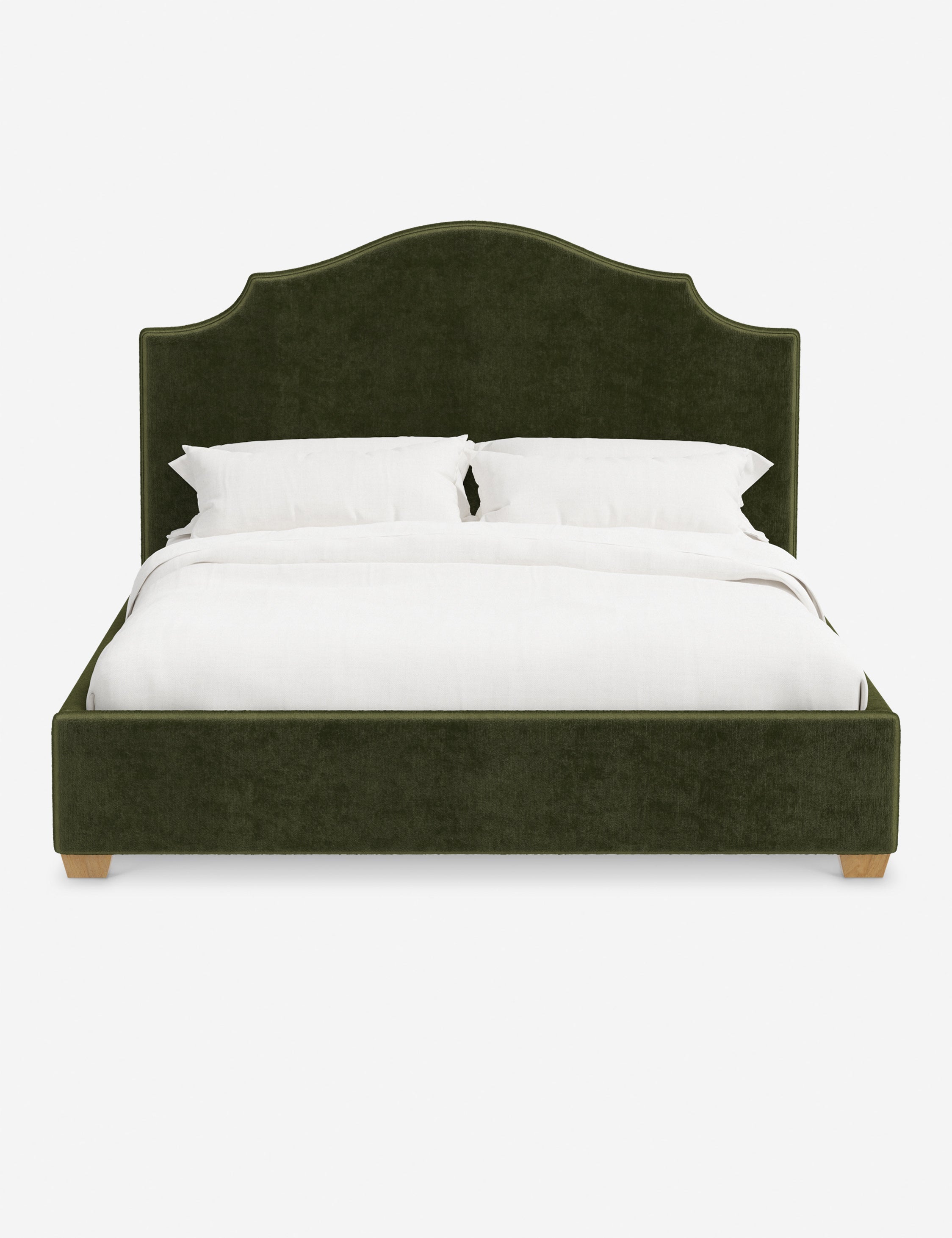 Pavo Platform Bed | Mission-Style Arch, Upholstered Headboard