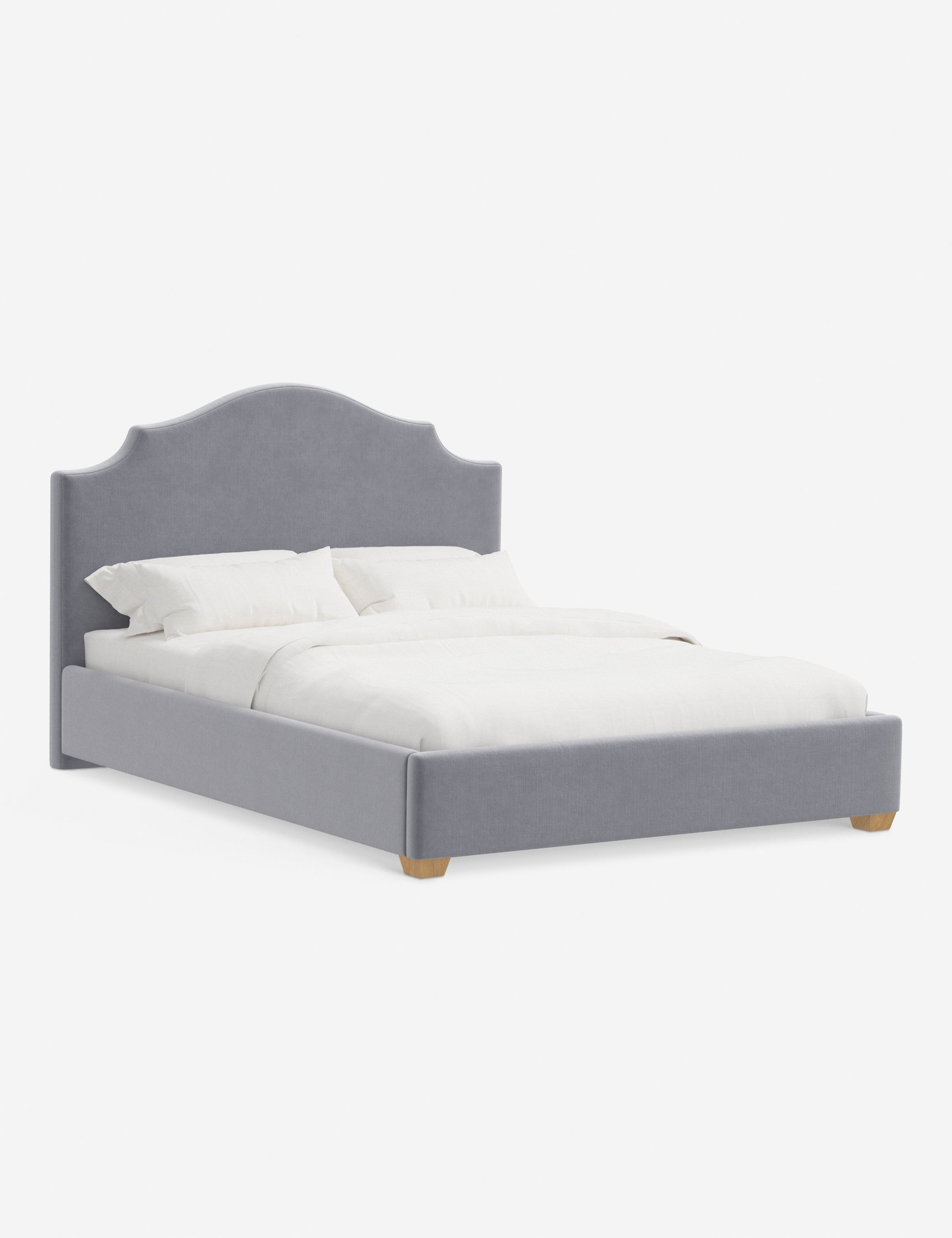 Pavo Platform Bed | Mission-Style Arch, Upholstered Headboard