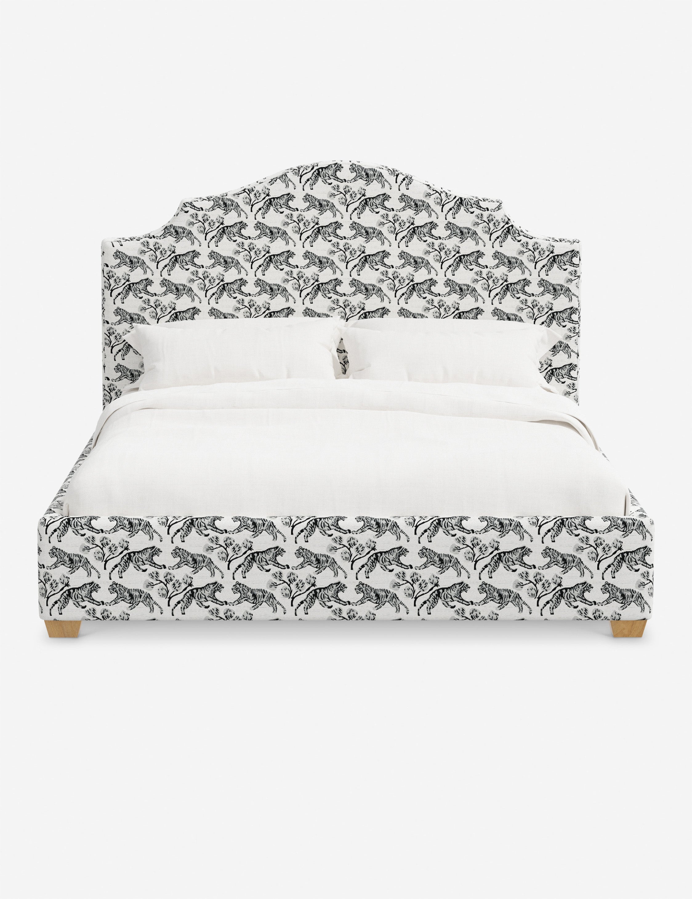 Pavo Platform Bed | Mission-Style Arch, Upholstered Headboard