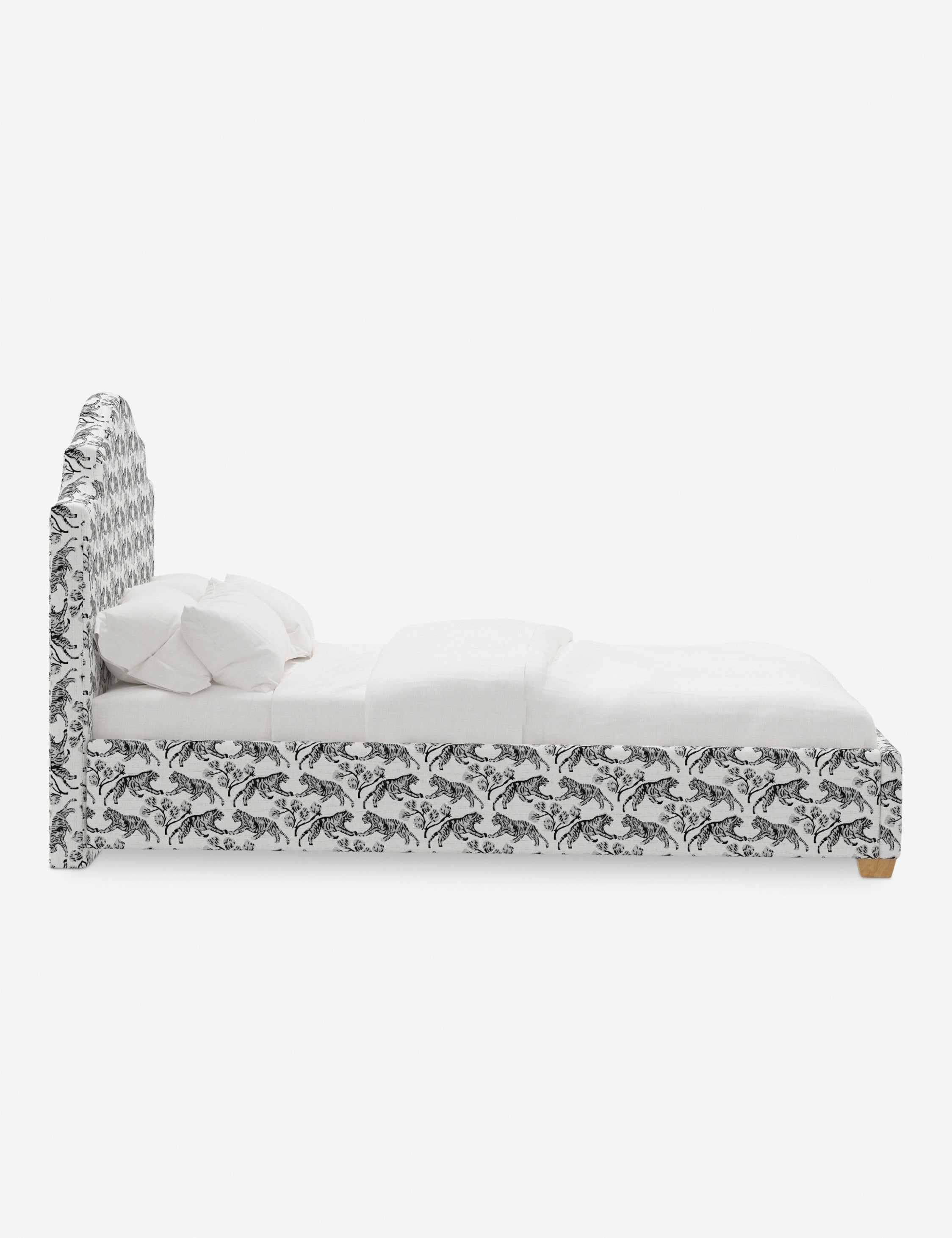 Pavo Platform Bed | Mission-Style Arch, Upholstered Headboard