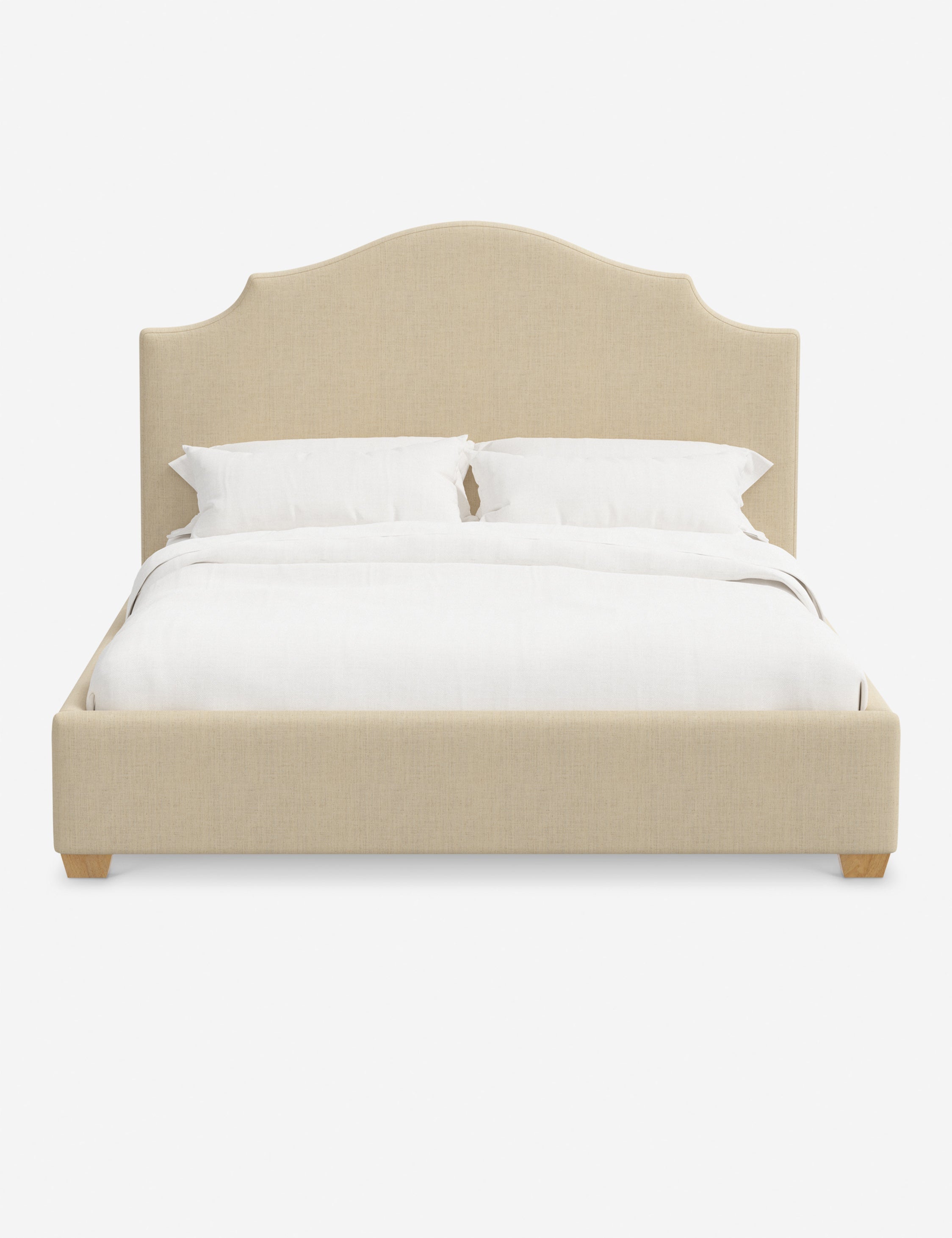 Pavo Platform Bed | Mission-Style Arch, Upholstered Headboard