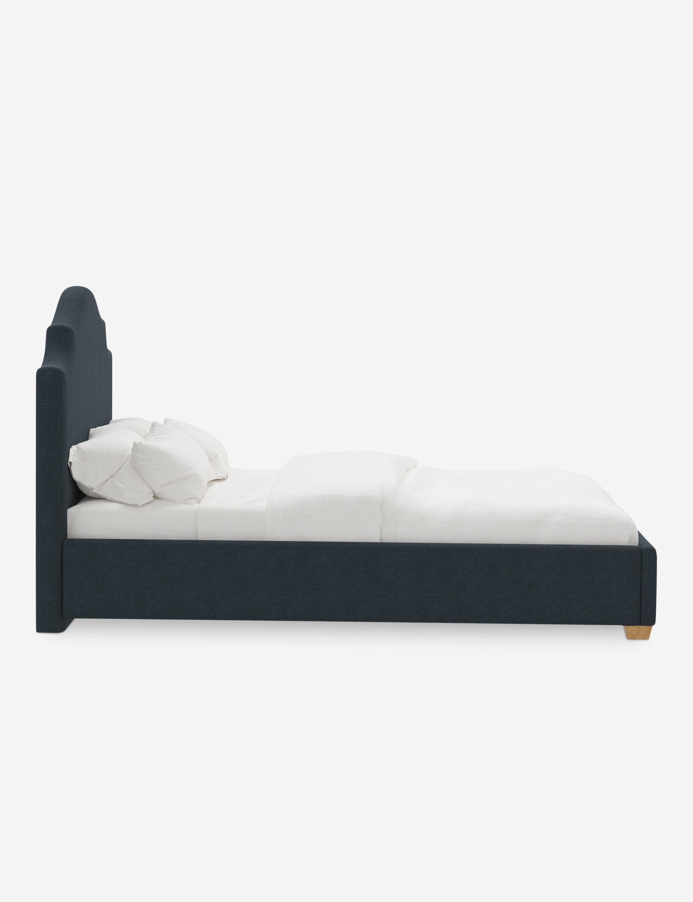 Pavo Platform Bed | Mission-Style Arch, Upholstered Headboard