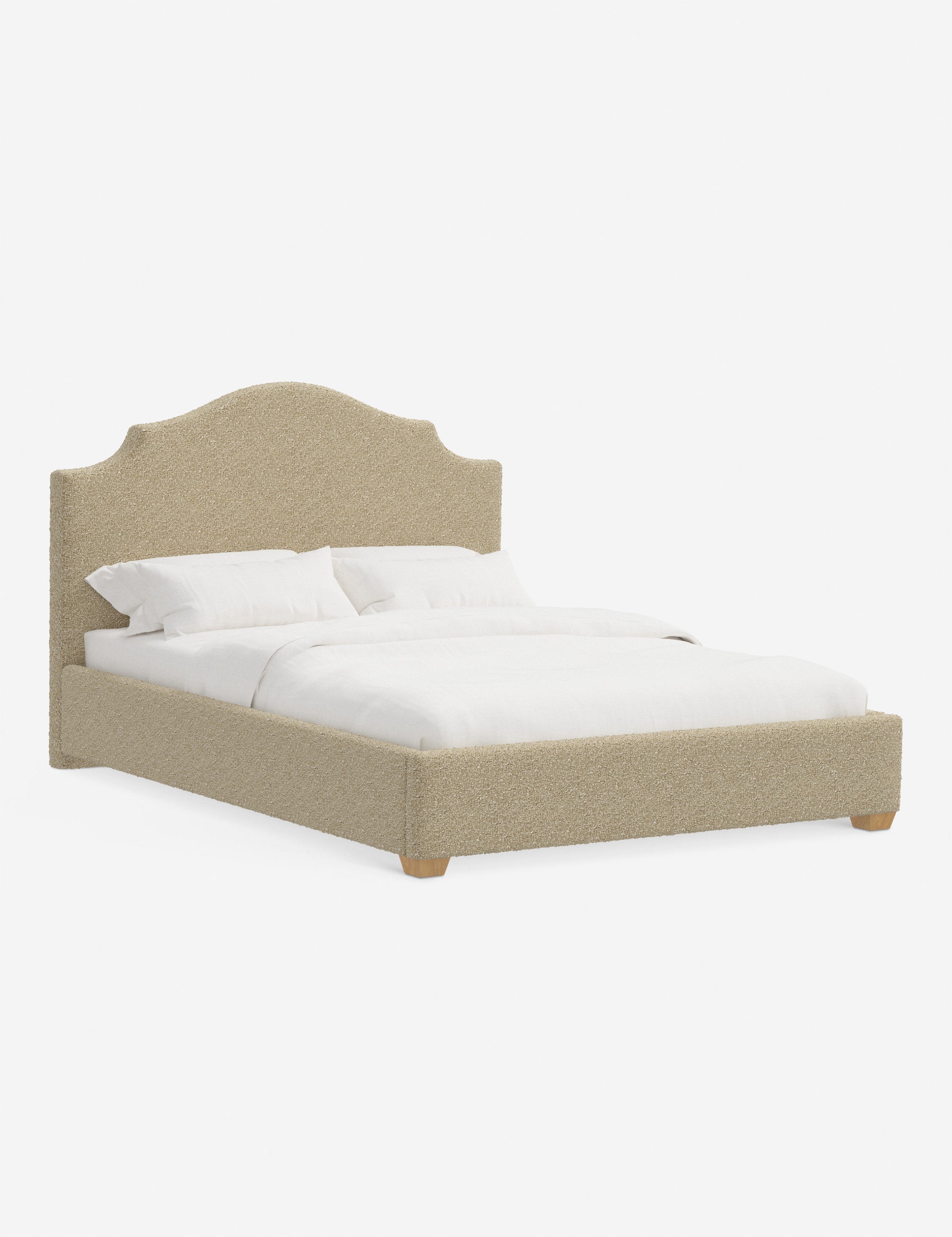 Pavo Platform Bed | Mission-Style Arch, Upholstered Headboard