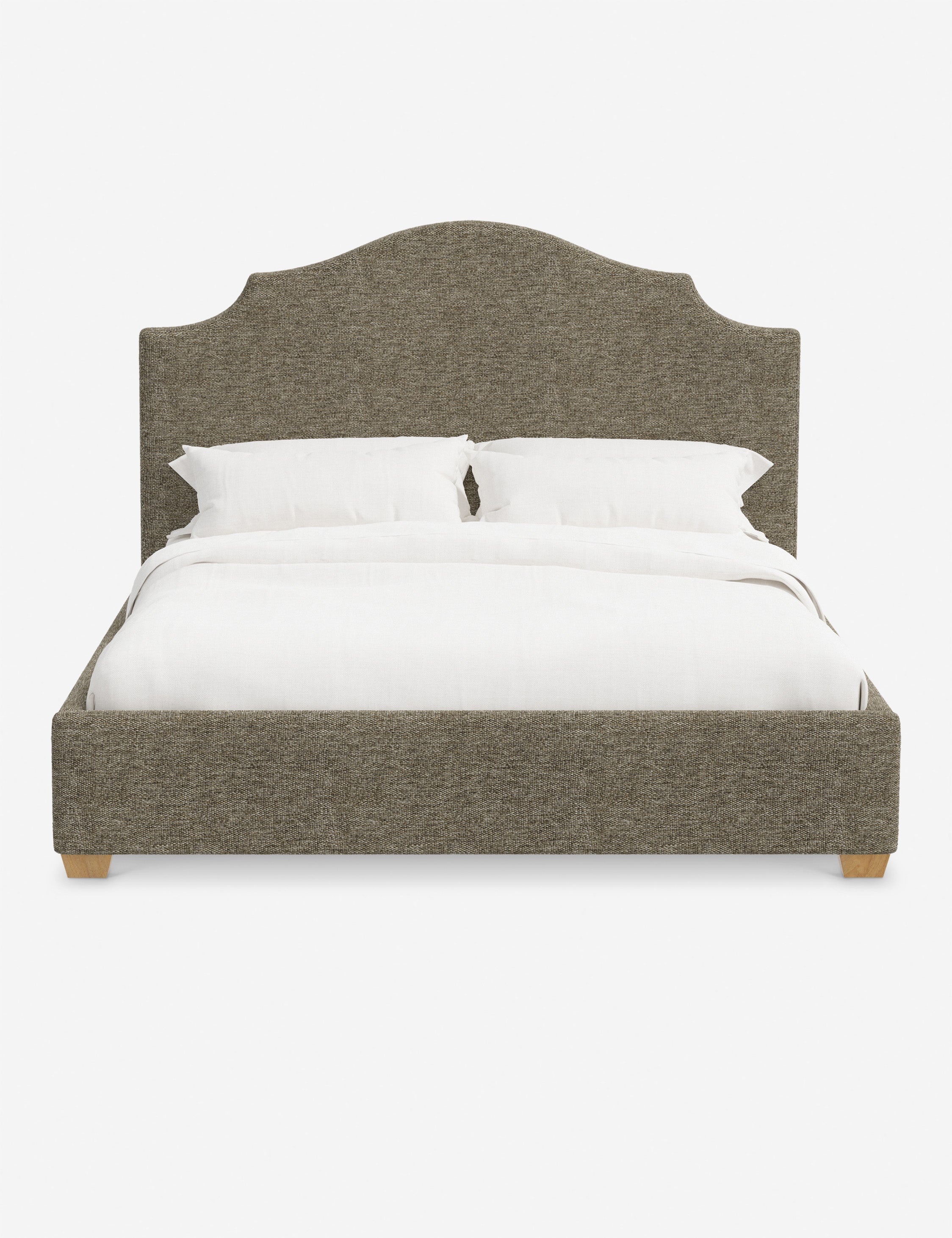 Pavo Platform Bed | Mission-Style Arch, Upholstered Headboard