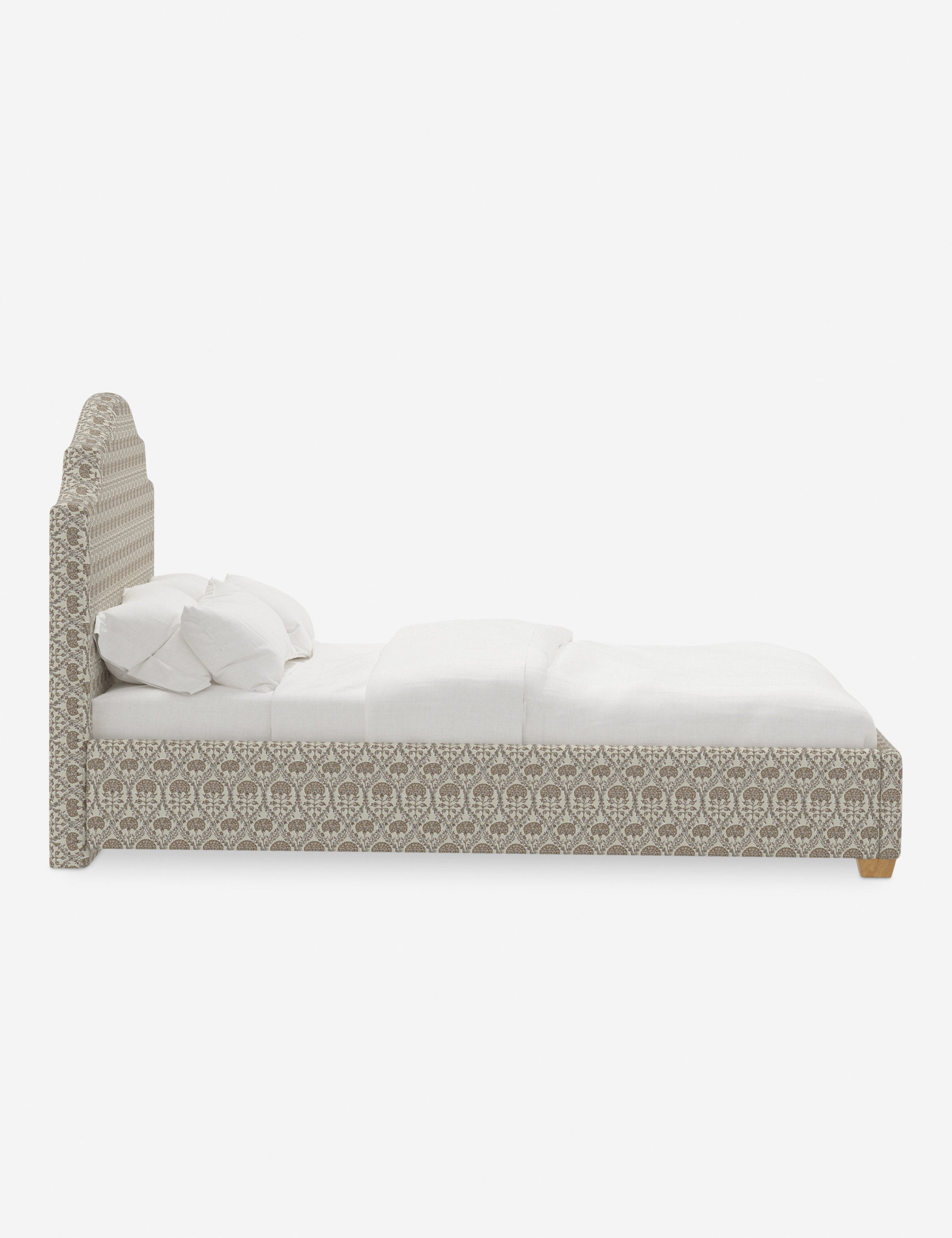 Pavo Platform Bed | Mission-Style Arch, Upholstered Headboard