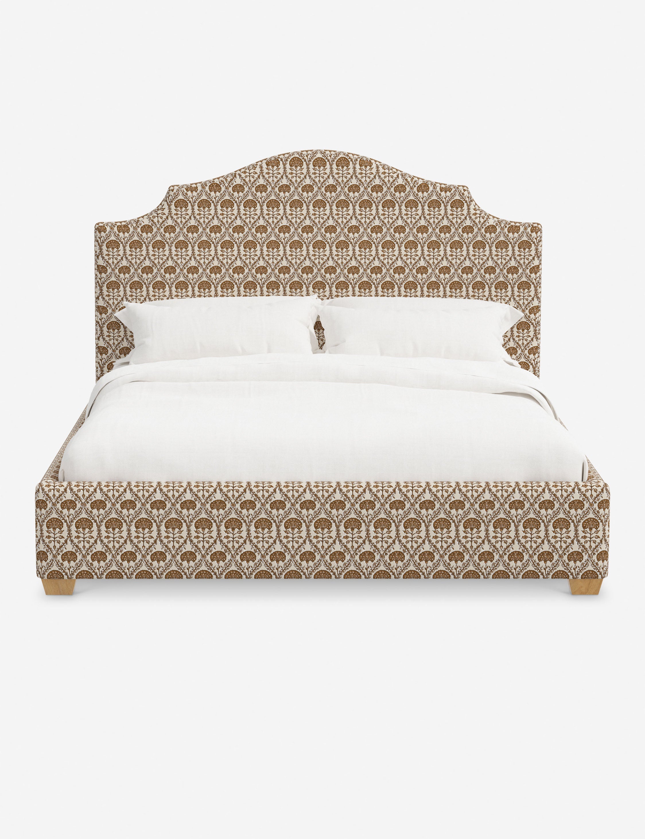 Pavo Platform Bed | Mission-Style Arch, Upholstered Headboard