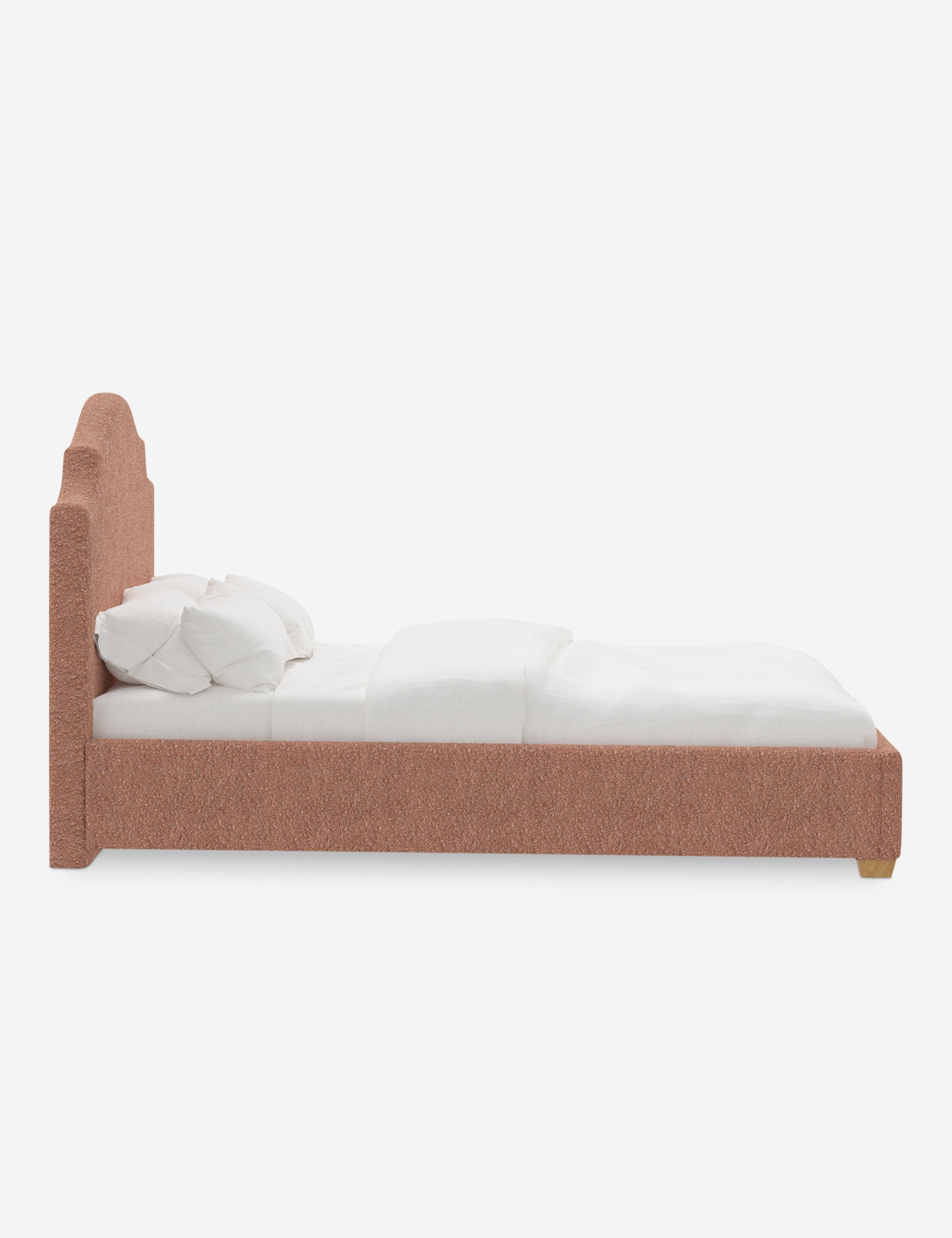 Pavo Platform Bed | Mission-Style Arch, Upholstered Headboard