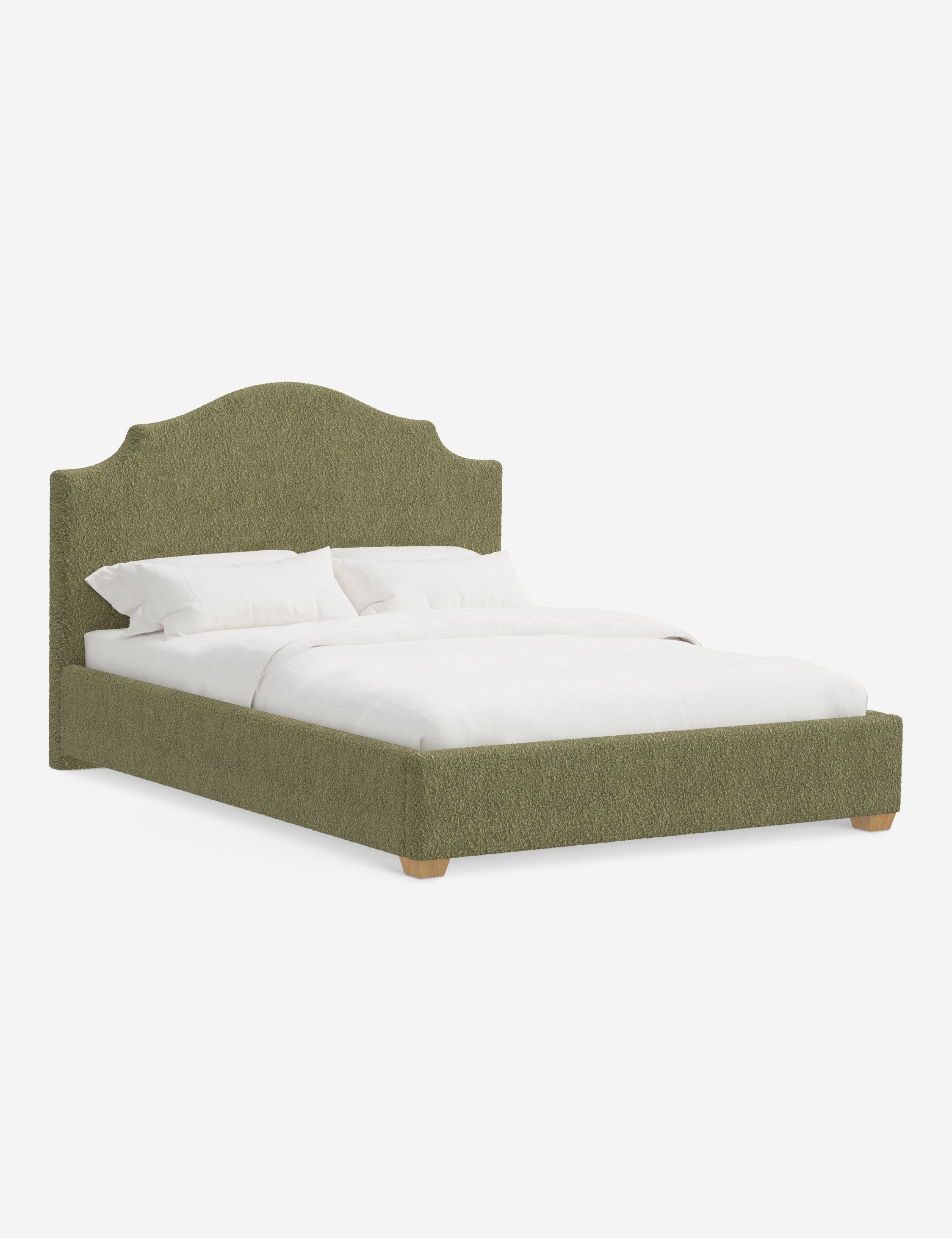 Pavo Platform Bed | Mission-Style Arch, Upholstered Headboard