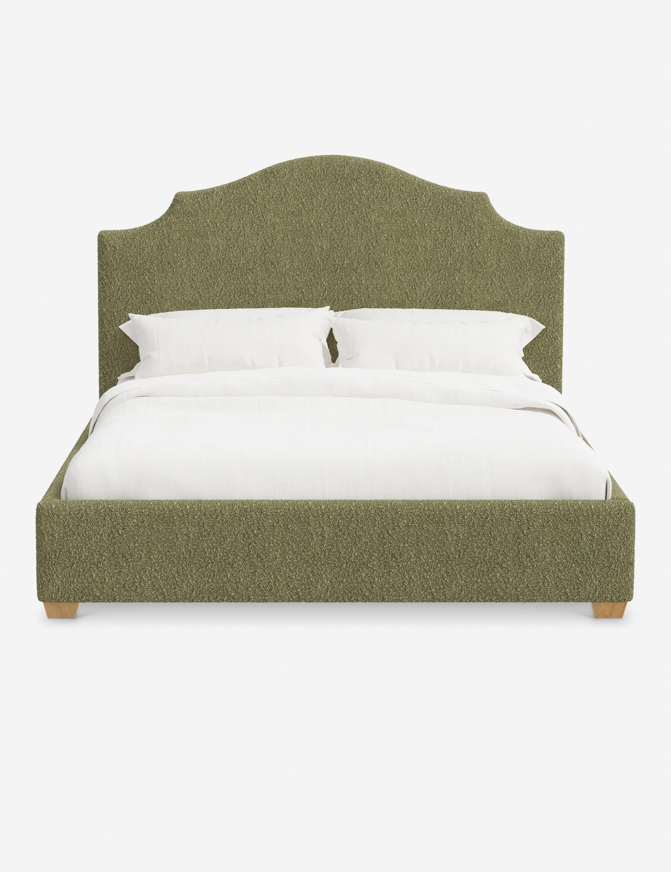 Pavo Platform Bed | Mission-Style Arch, Upholstered Headboard