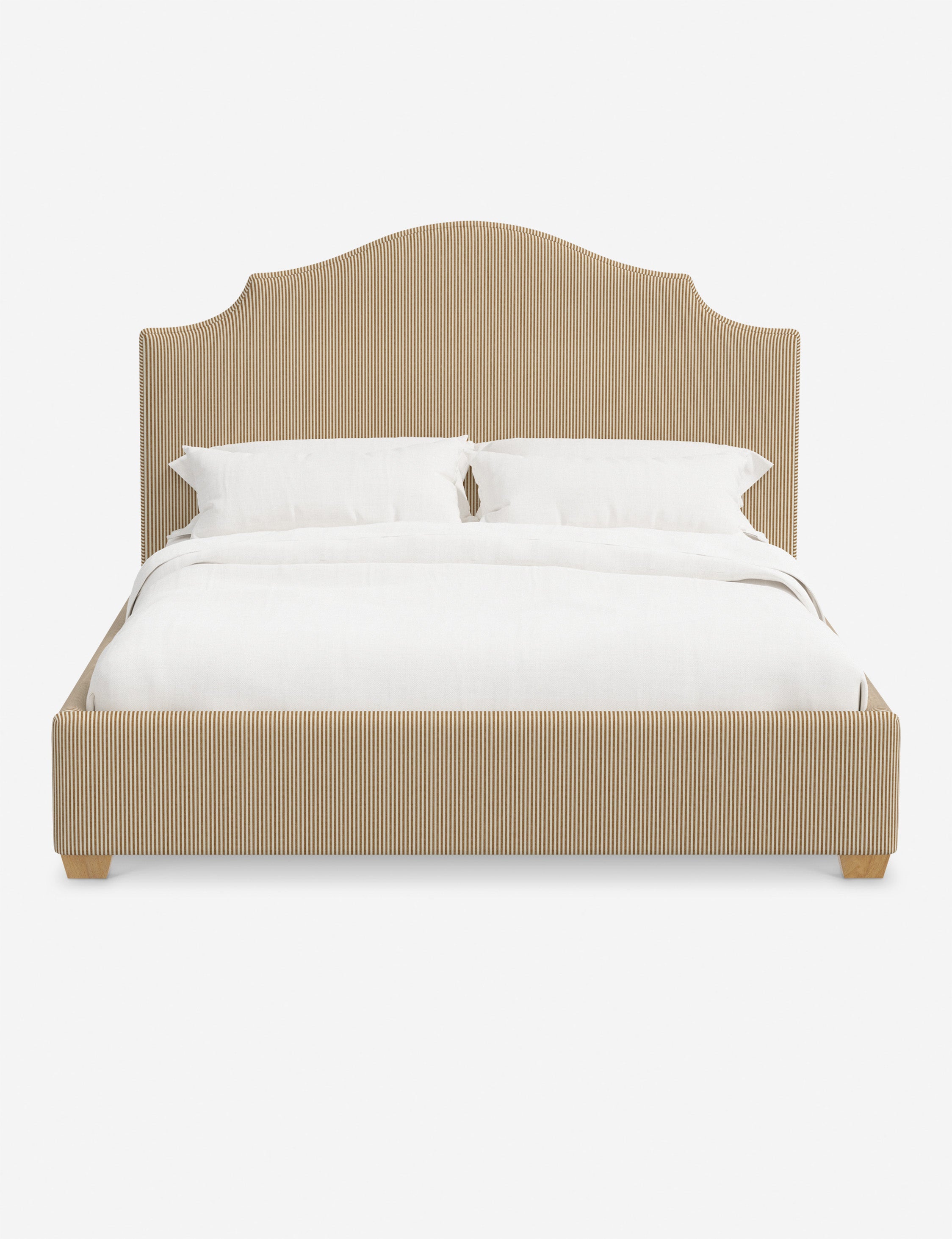 Pavo Platform Bed | Mission-Style Arch, Upholstered Headboard