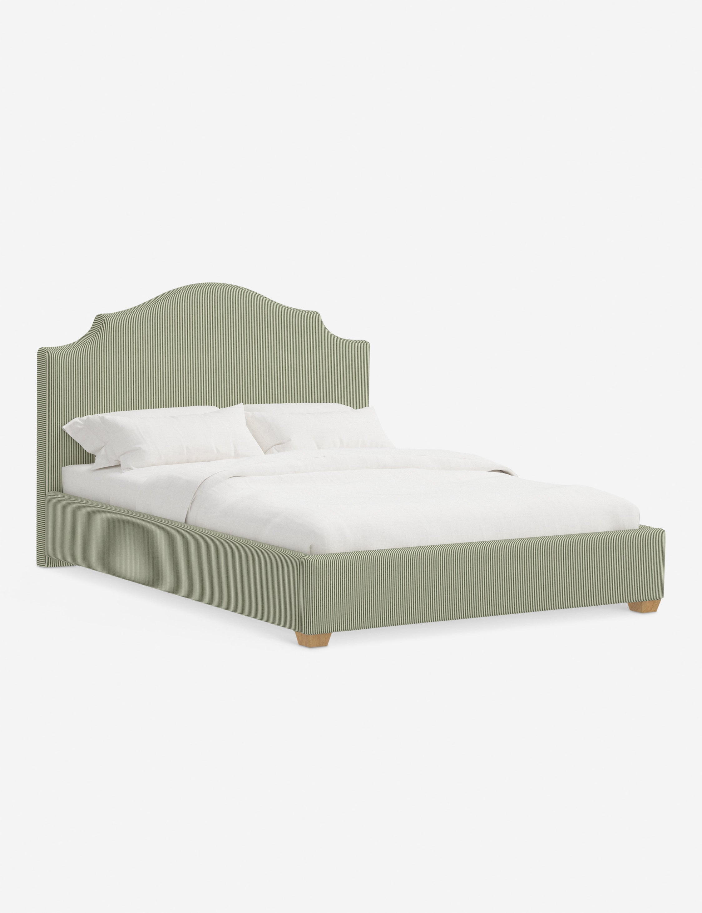Pavo Platform Bed | Mission-Style Arch, Upholstered Headboard
