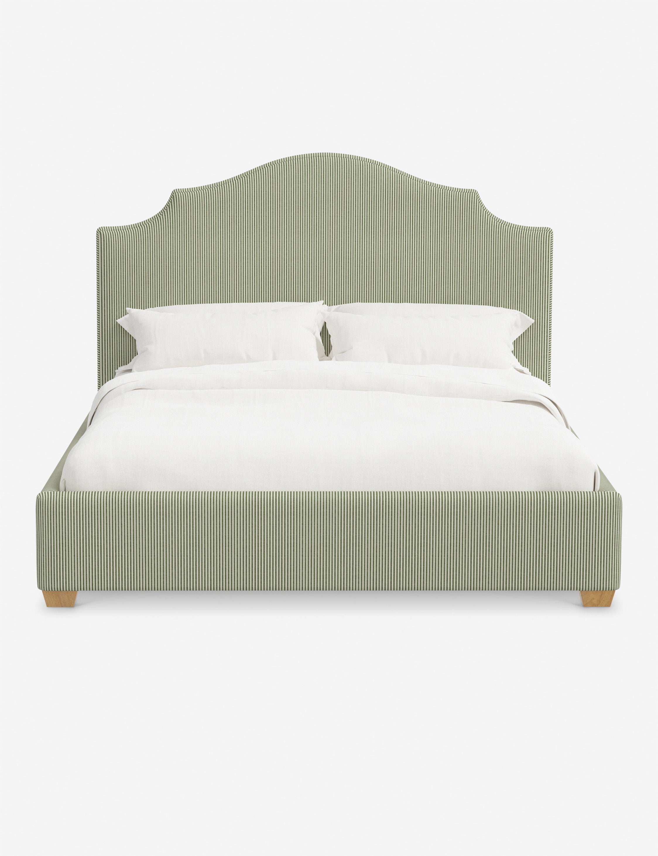 Pavo Platform Bed | Mission-Style Arch, Upholstered Headboard