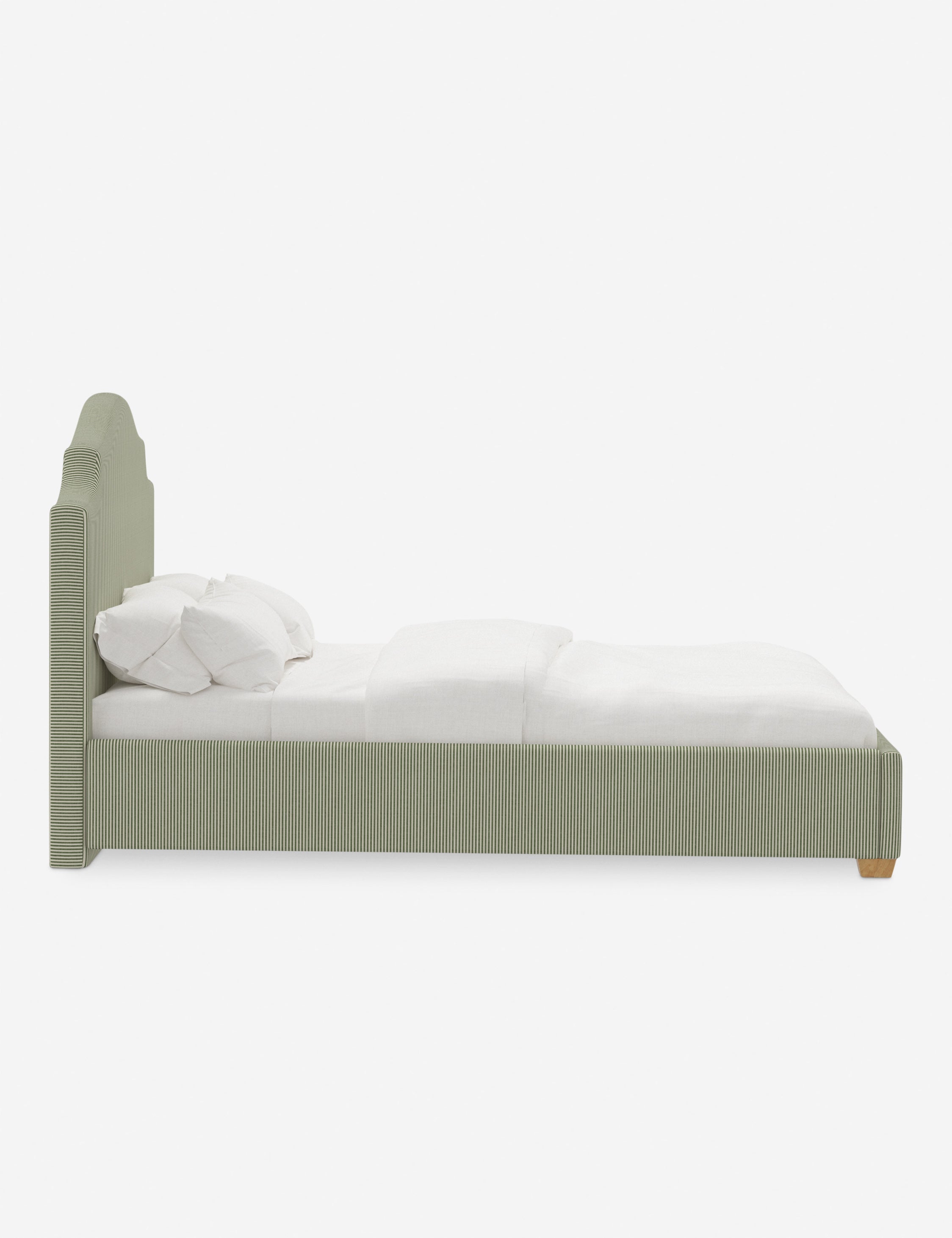 Pavo Platform Bed | Mission-Style Arch, Upholstered Headboard