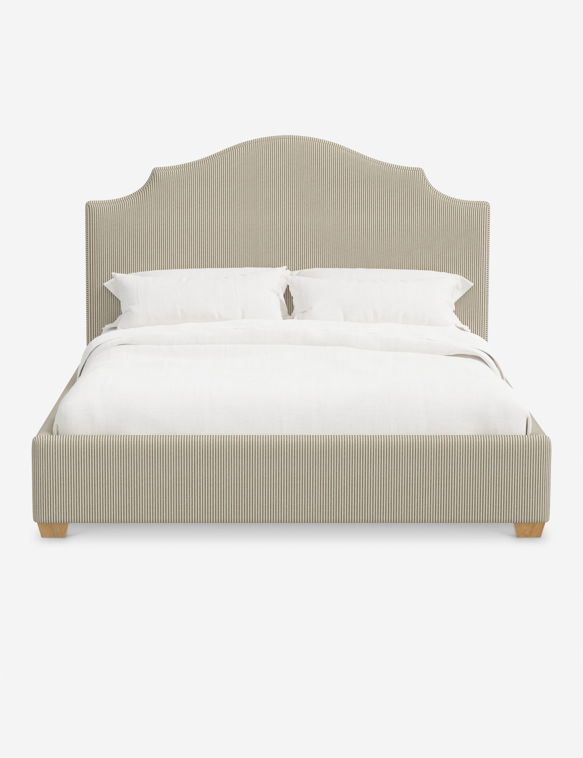Pavo Platform Bed | Mission-Style Arch, Upholstered Headboard