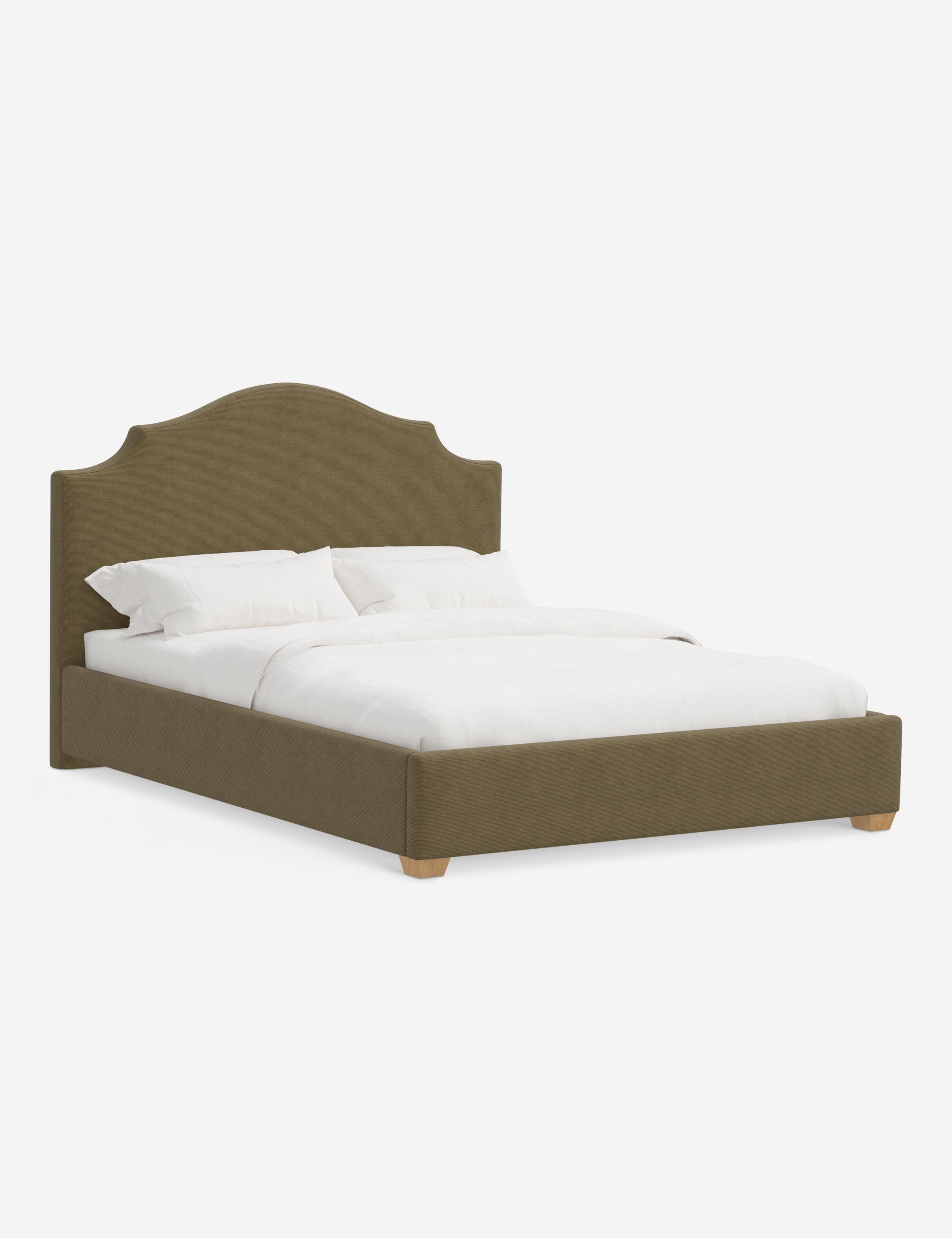 Pavo Platform Bed | Mission-Style Arch, Upholstered Headboard
