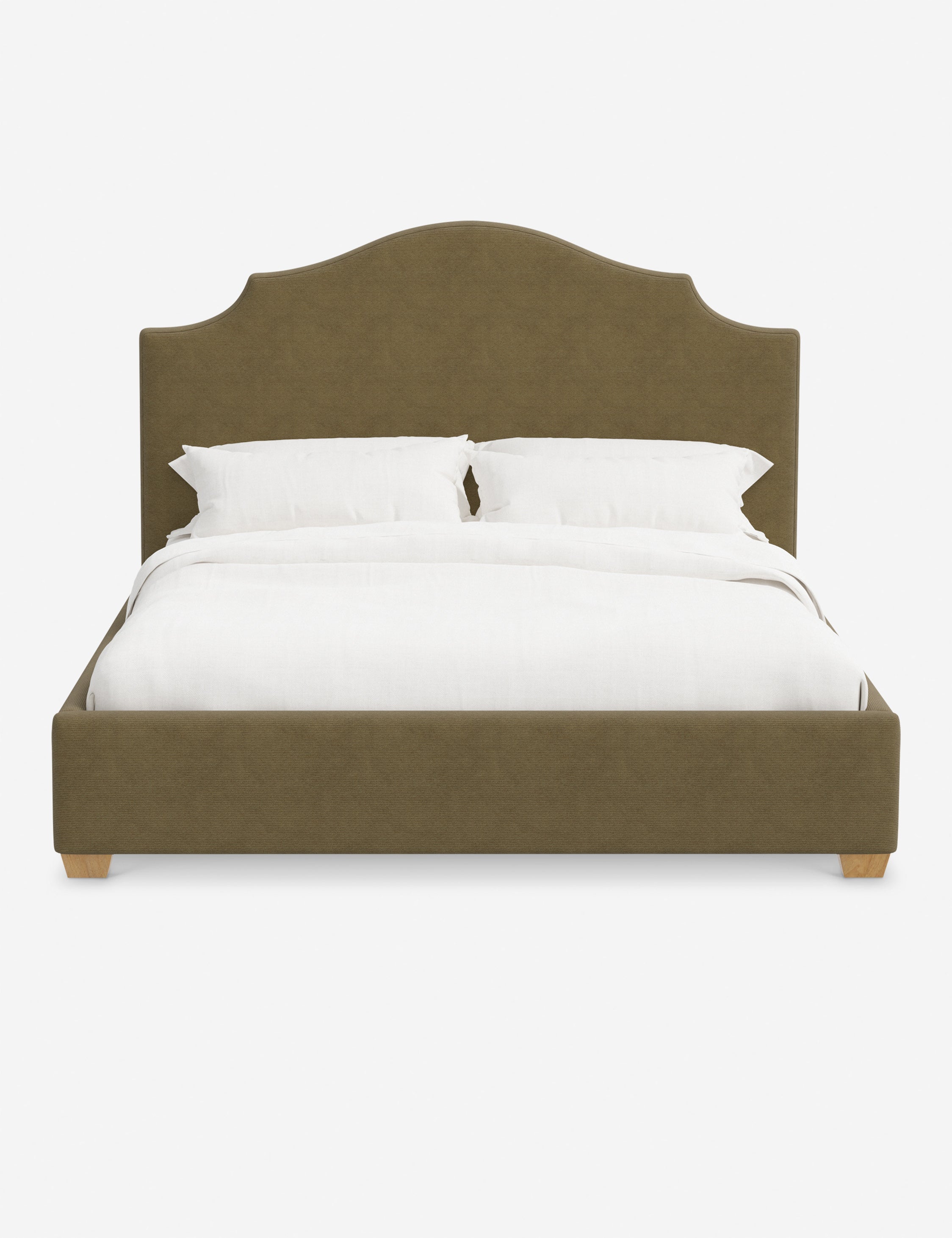 Pavo Platform Bed | Mission-Style Arch, Upholstered Headboard