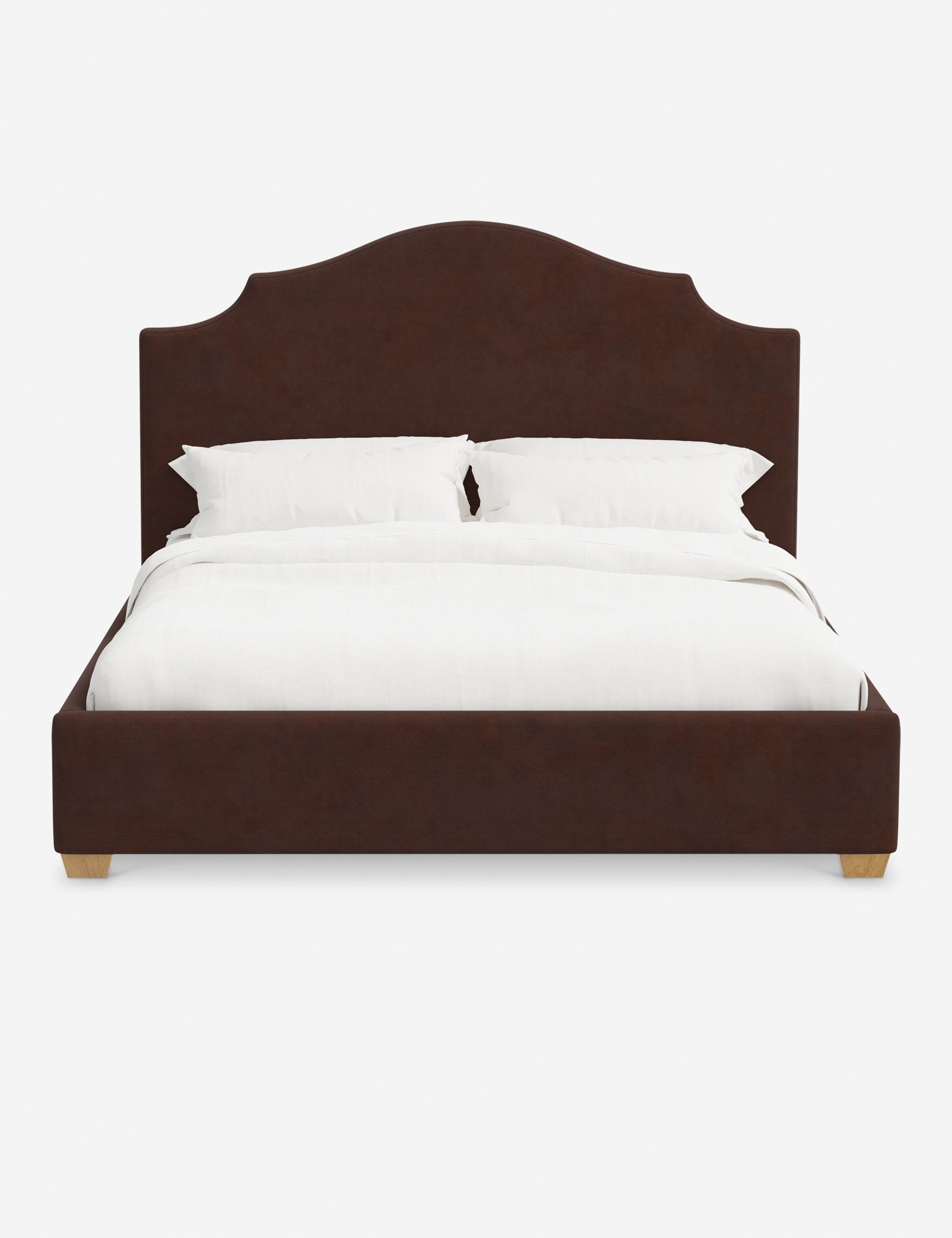 Pavo Platform Bed | Mission-Style Arch, Upholstered Headboard