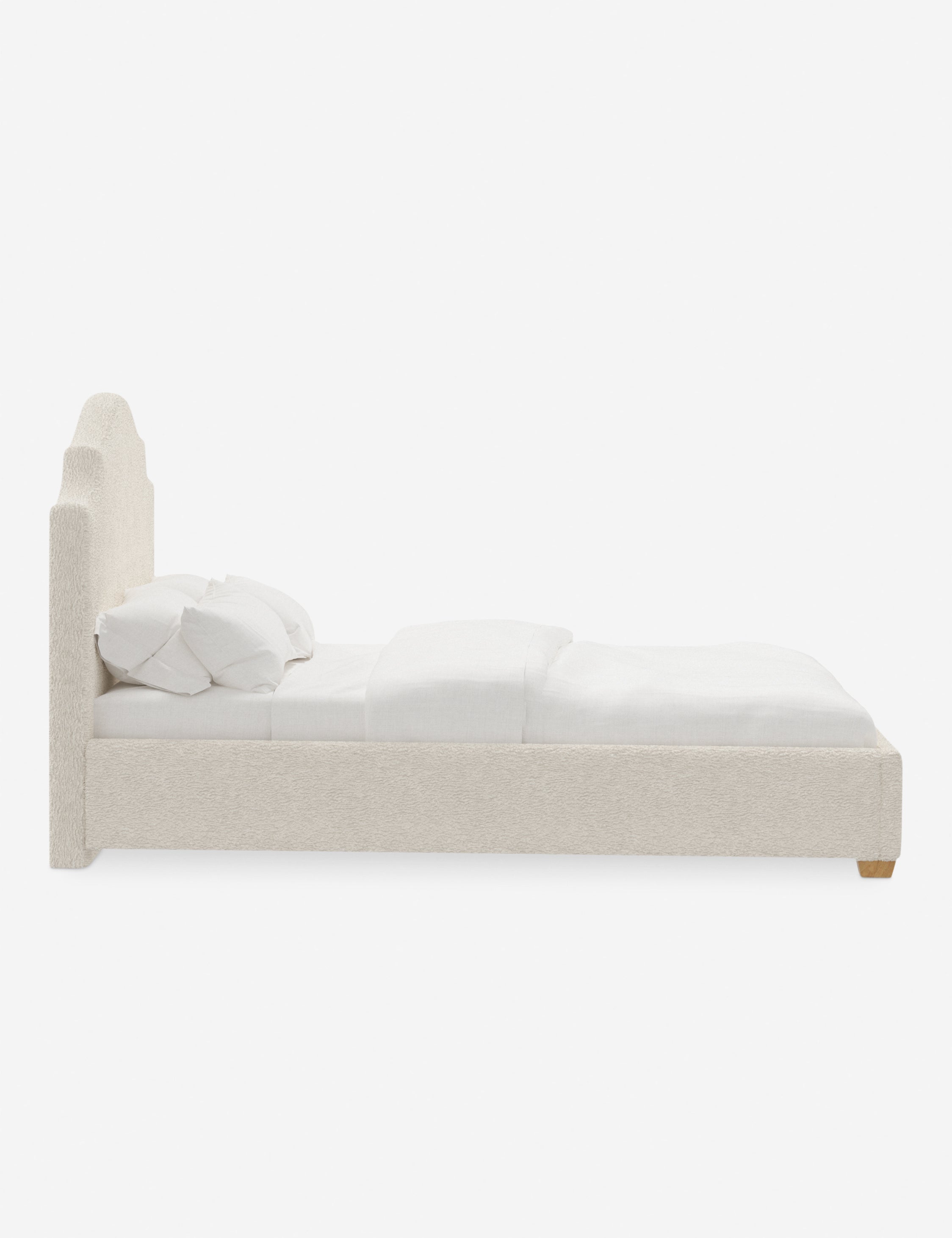 Pavo Platform Bed | Mission-Style Arch, Upholstered Headboard