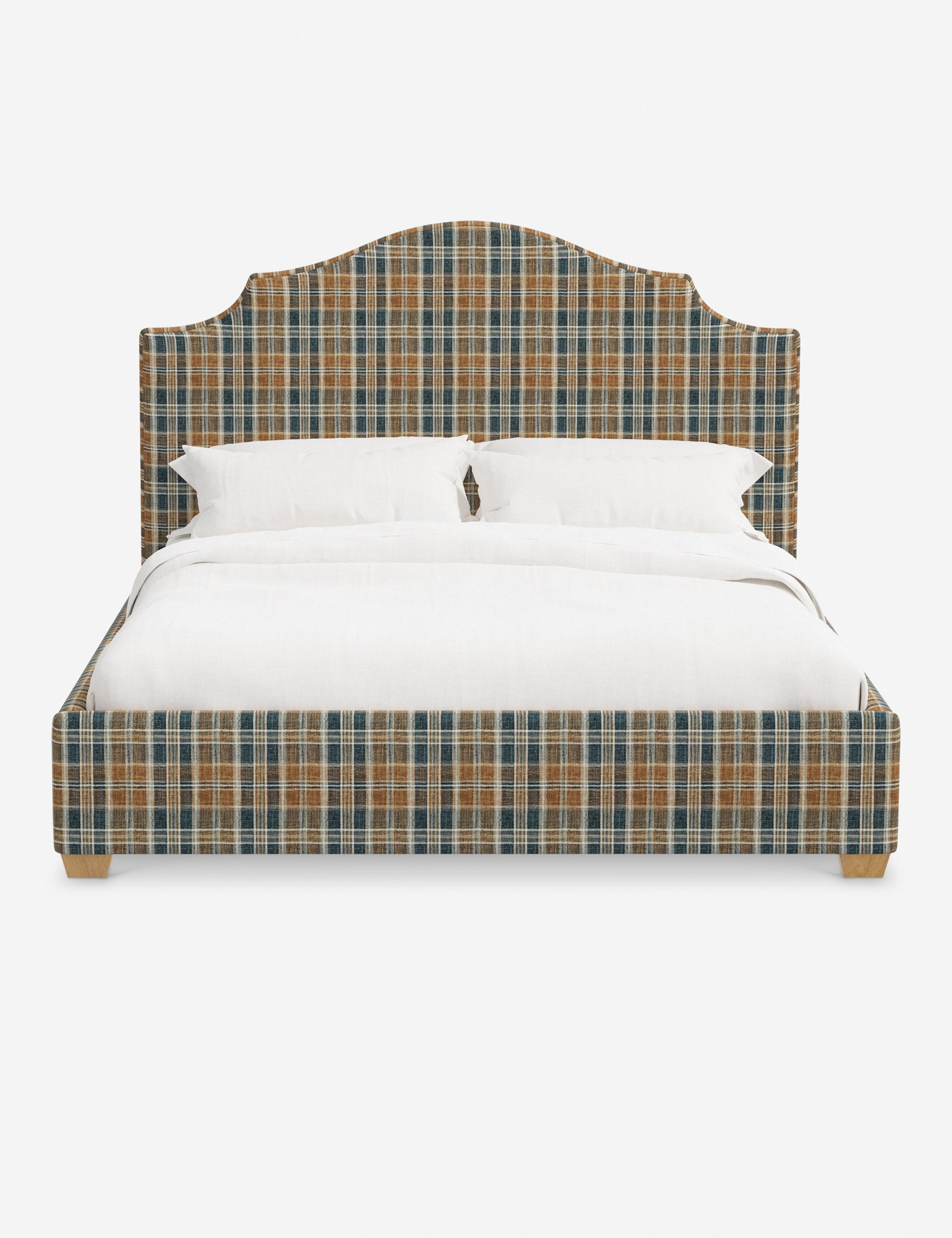 Pavo Platform Bed | Mission-Style Arch, Upholstered Headboard