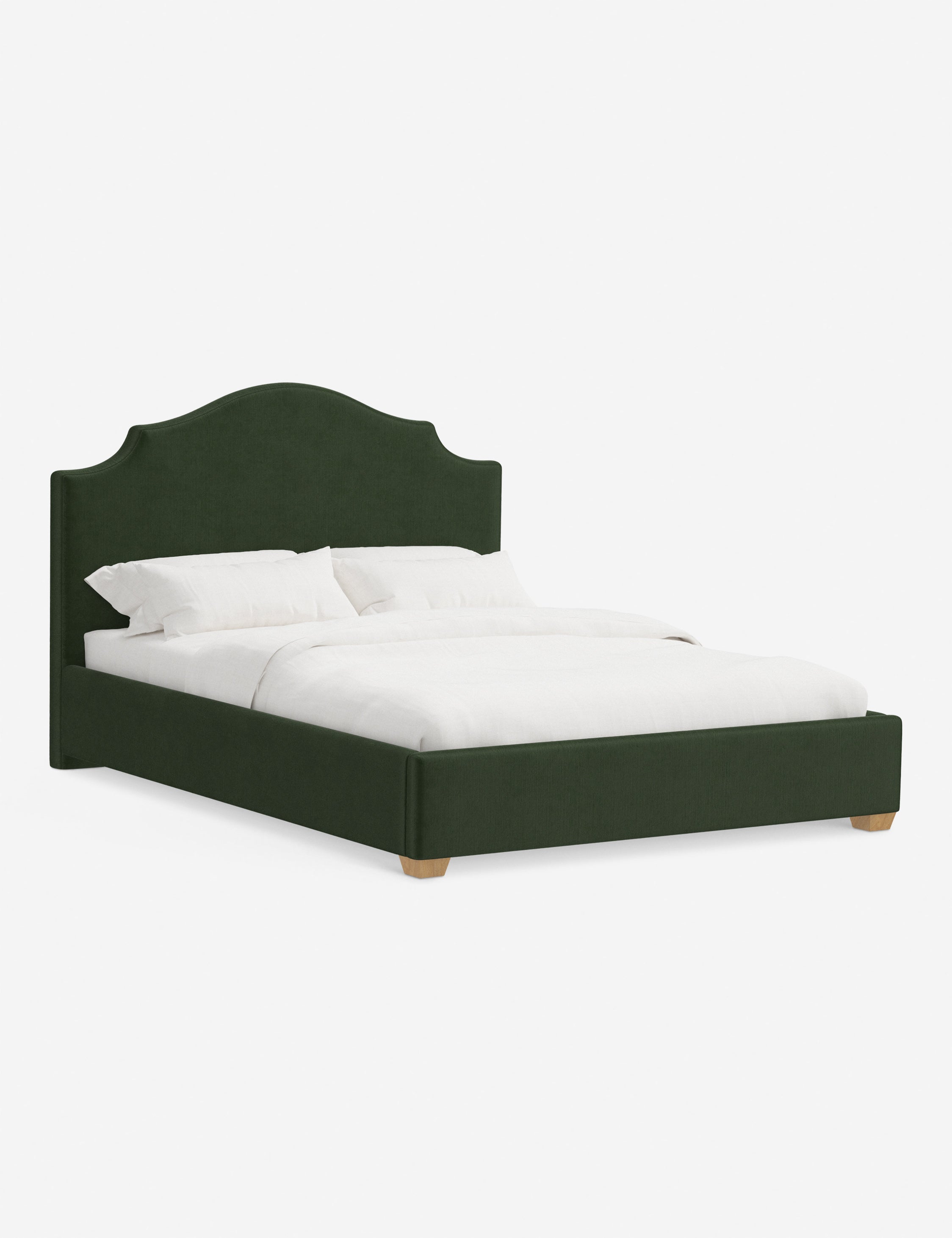 Pavo Platform Bed | Mission-Style Arch, Upholstered Headboard