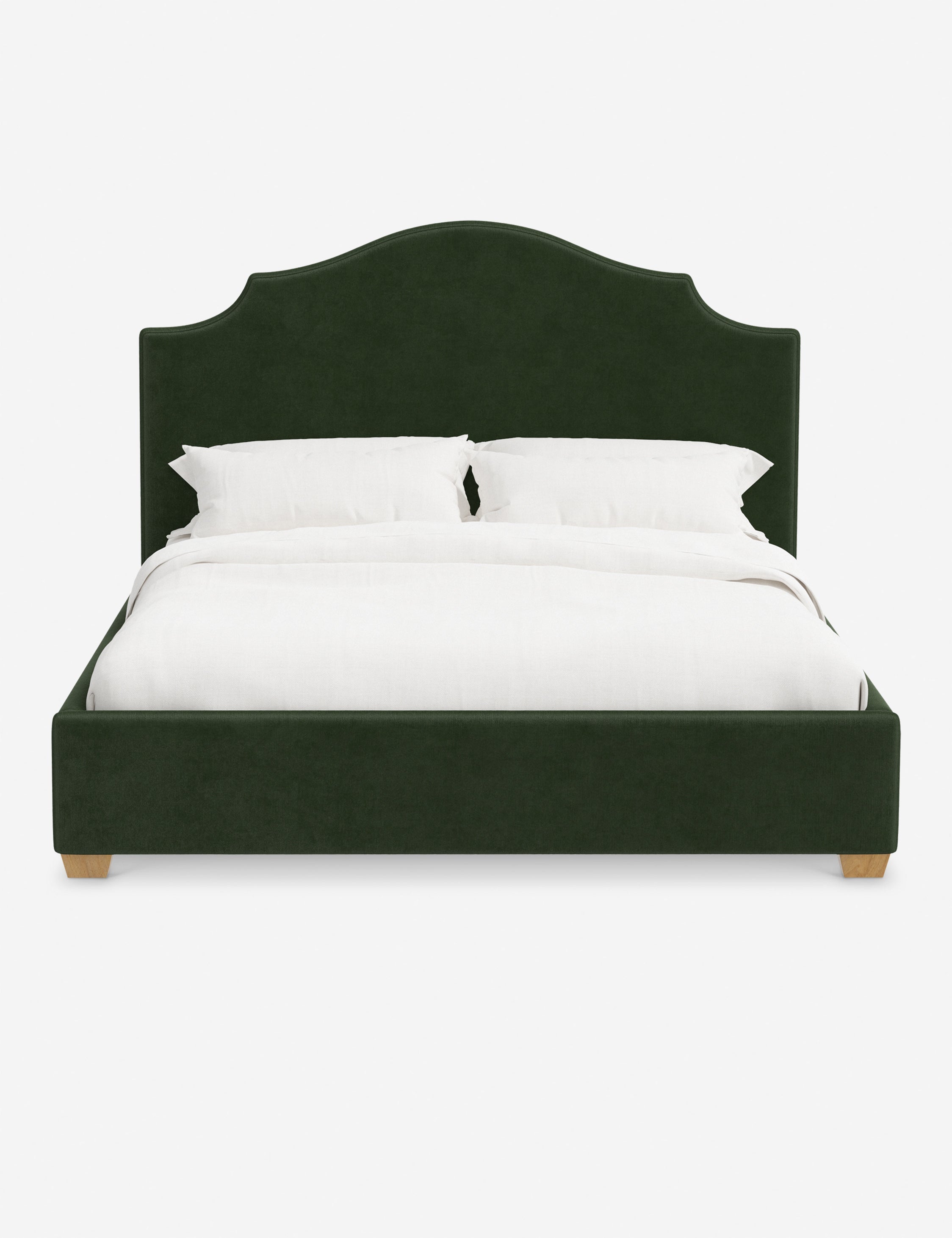 Pavo Platform Bed | Mission-Style Arch, Upholstered Headboard