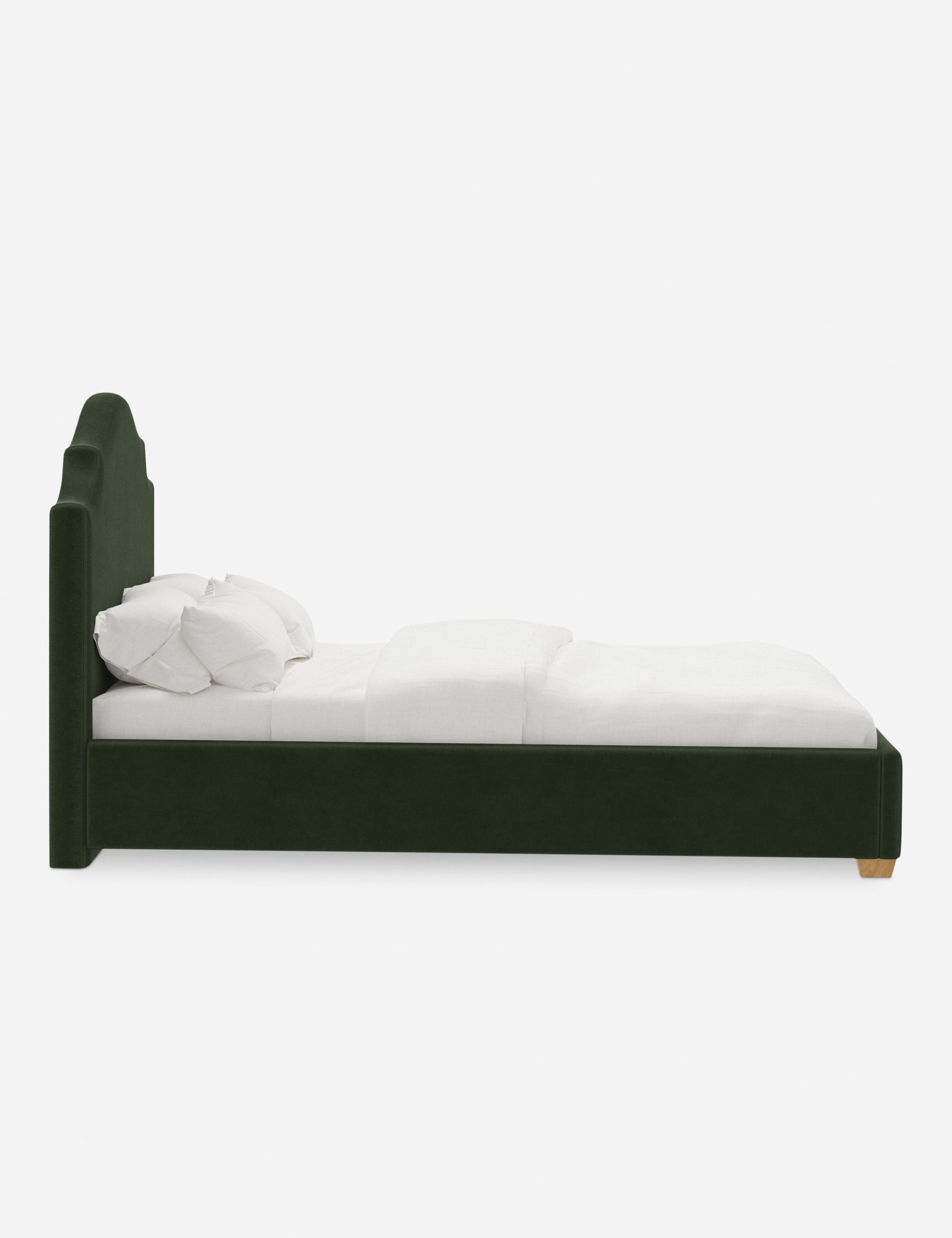 Pavo Platform Bed | Mission-Style Arch, Upholstered Headboard