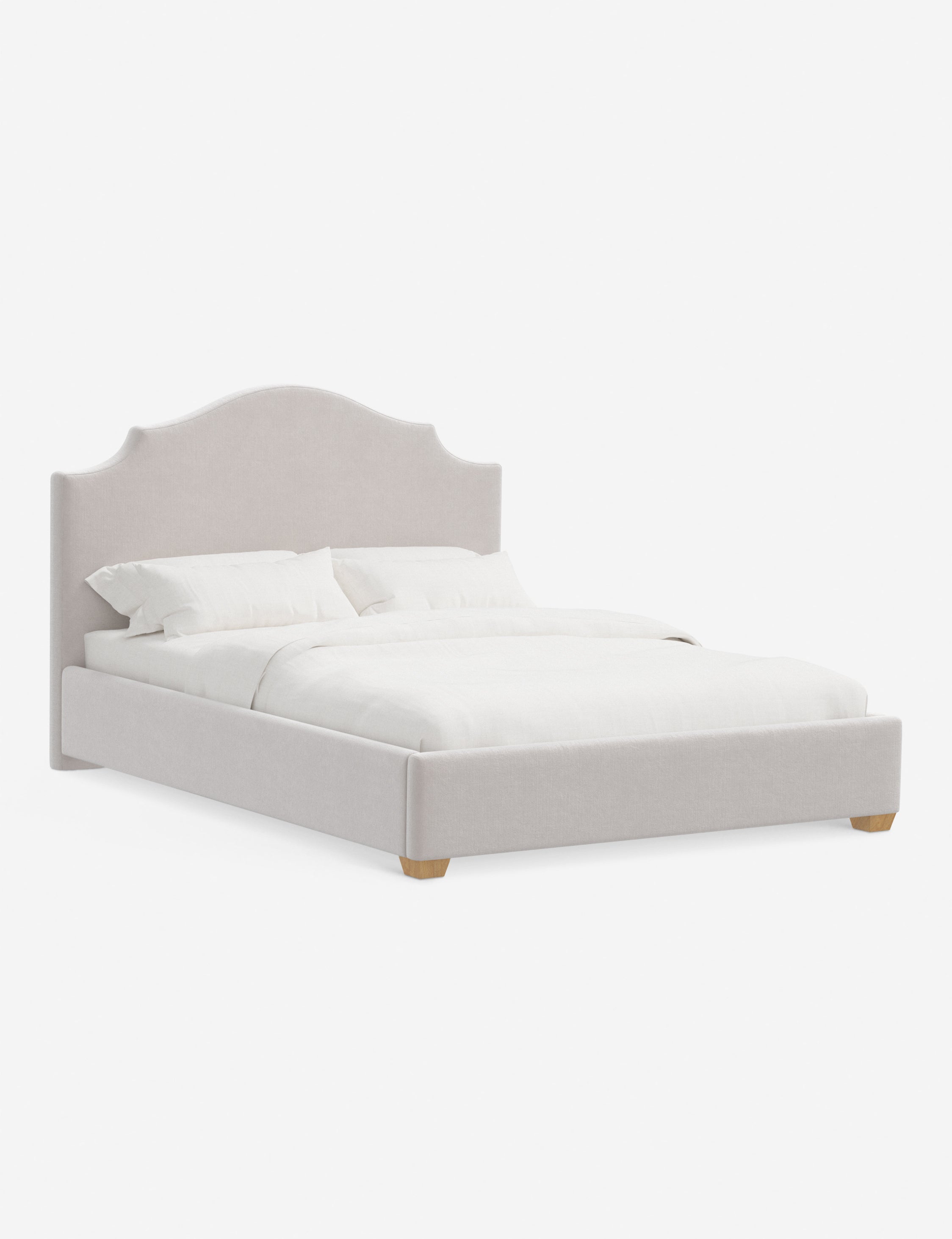 Pavo Platform Bed | Mission-Style Arch, Upholstered Headboard
