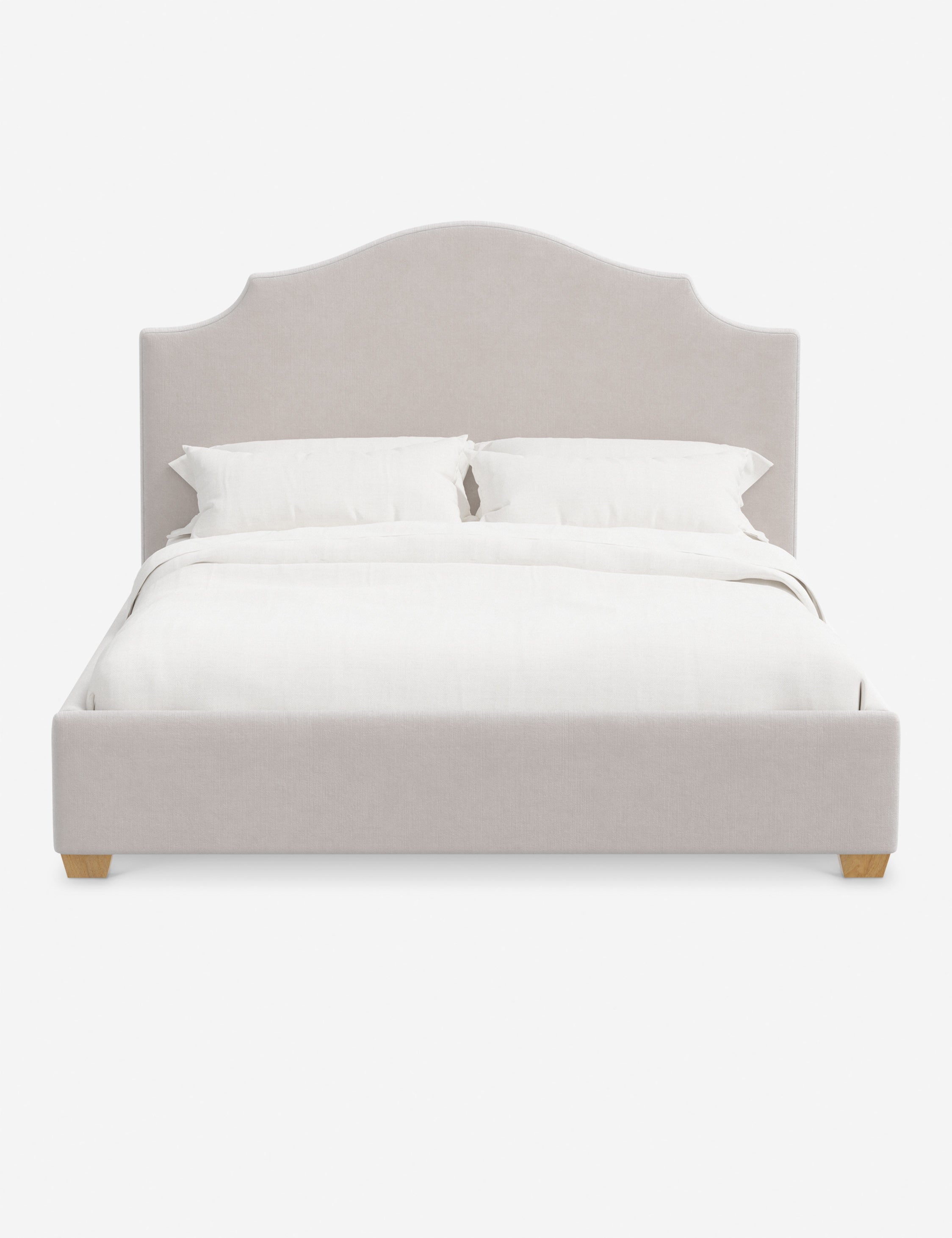 Pavo Platform Bed | Mission-Style Arch, Upholstered Headboard