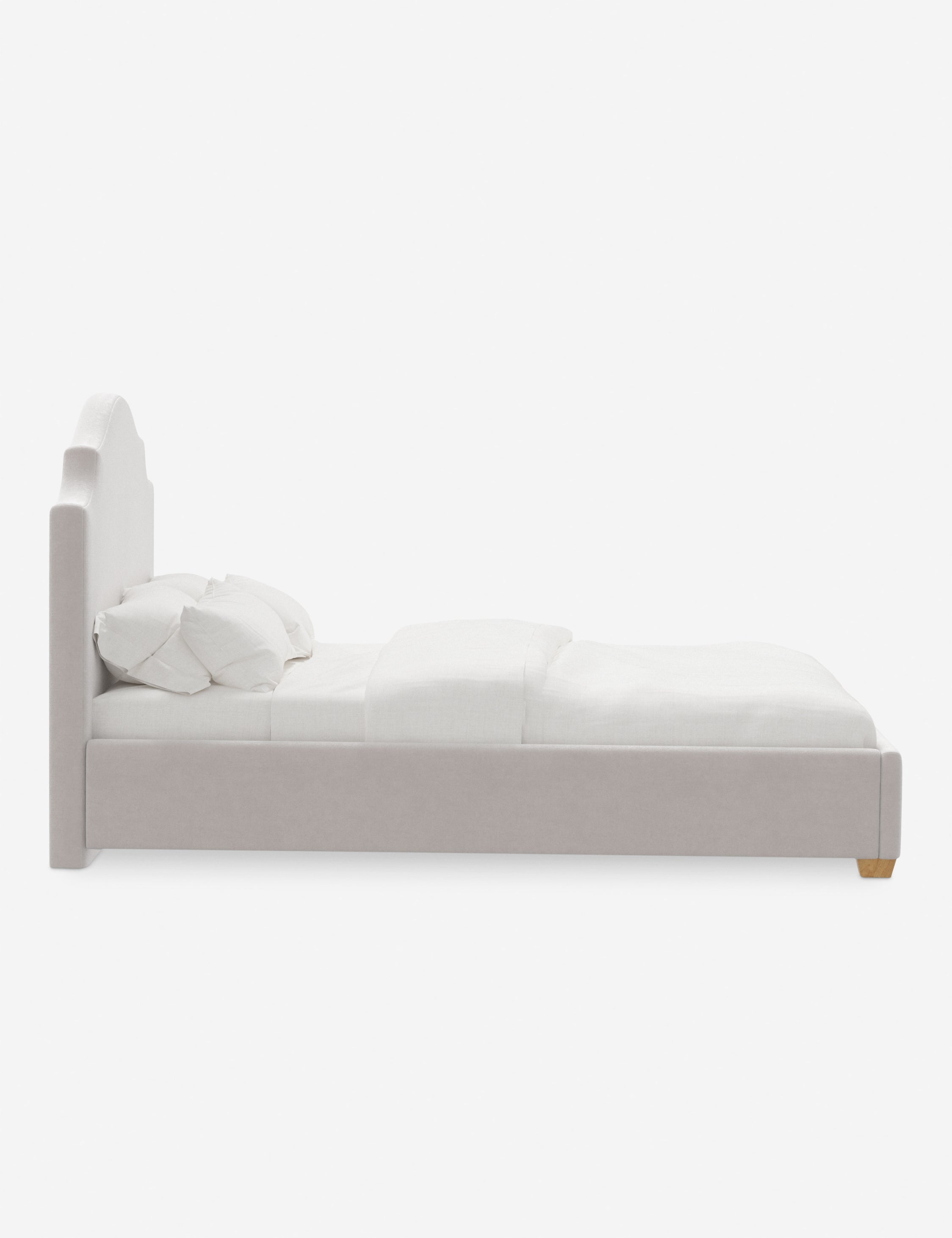 Pavo Platform Bed | Mission-Style Arch, Upholstered Headboard
