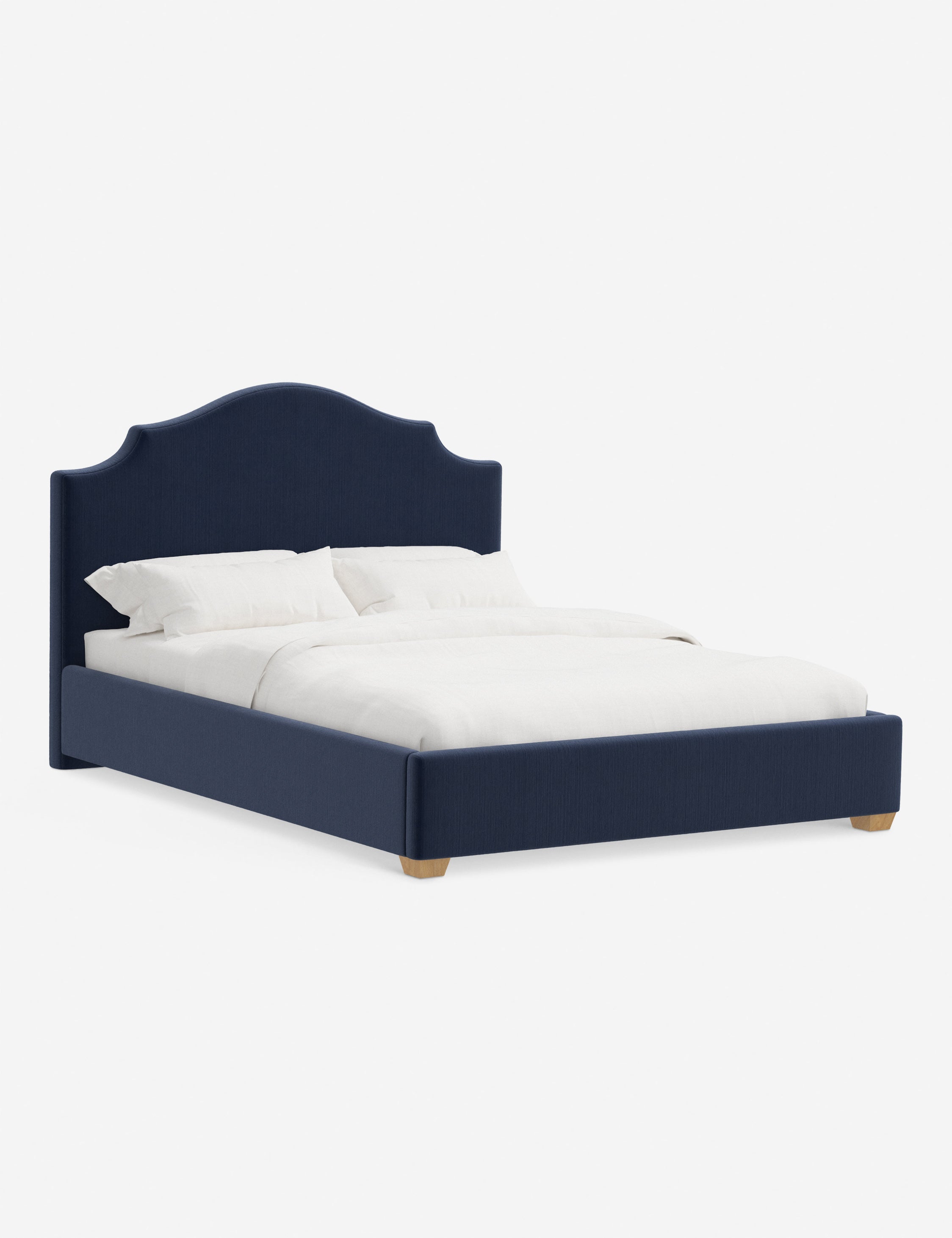 Pavo Platform Bed | Mission-Style Arch, Upholstered Headboard