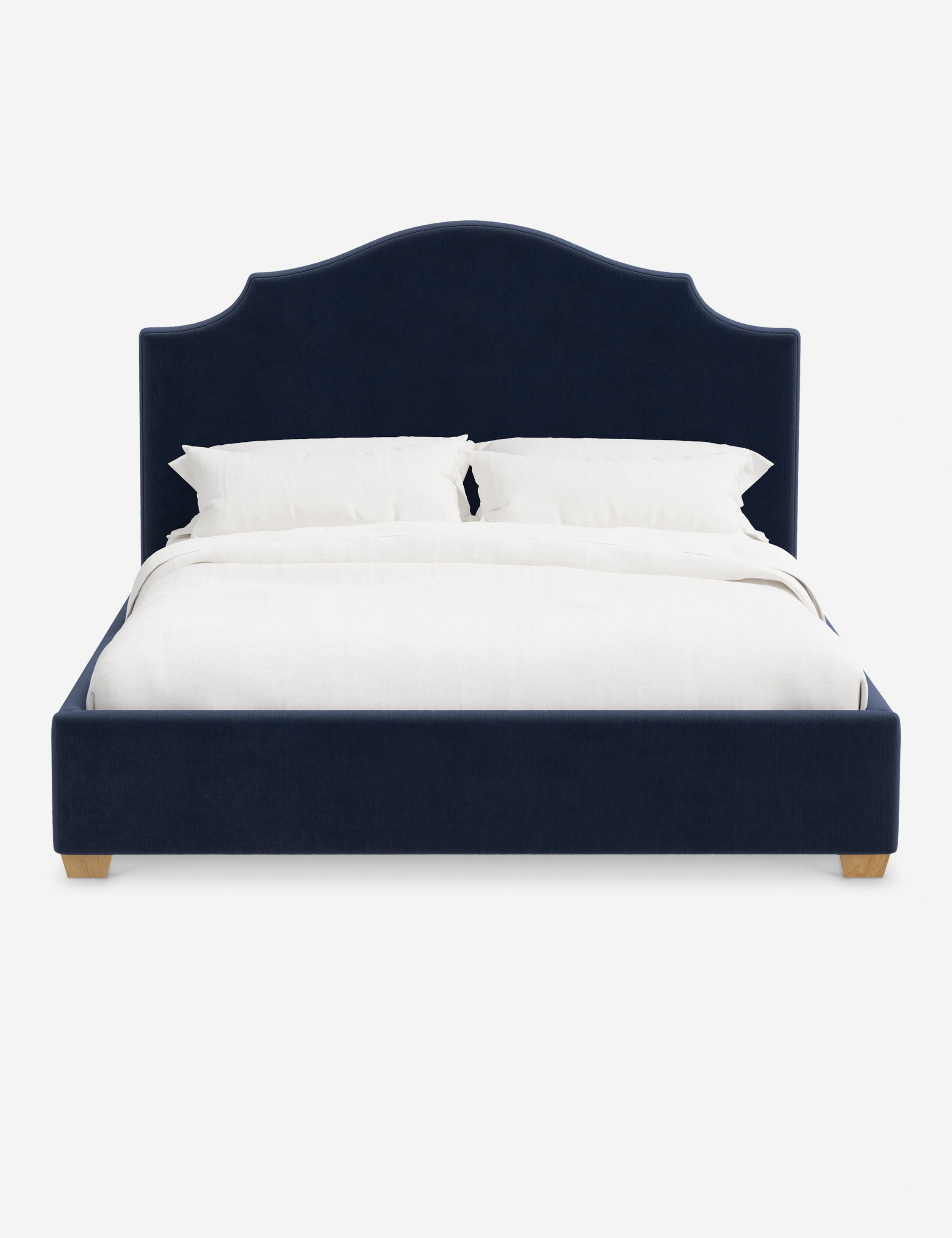 Pavo Platform Bed | Mission-Style Arch, Upholstered Headboard