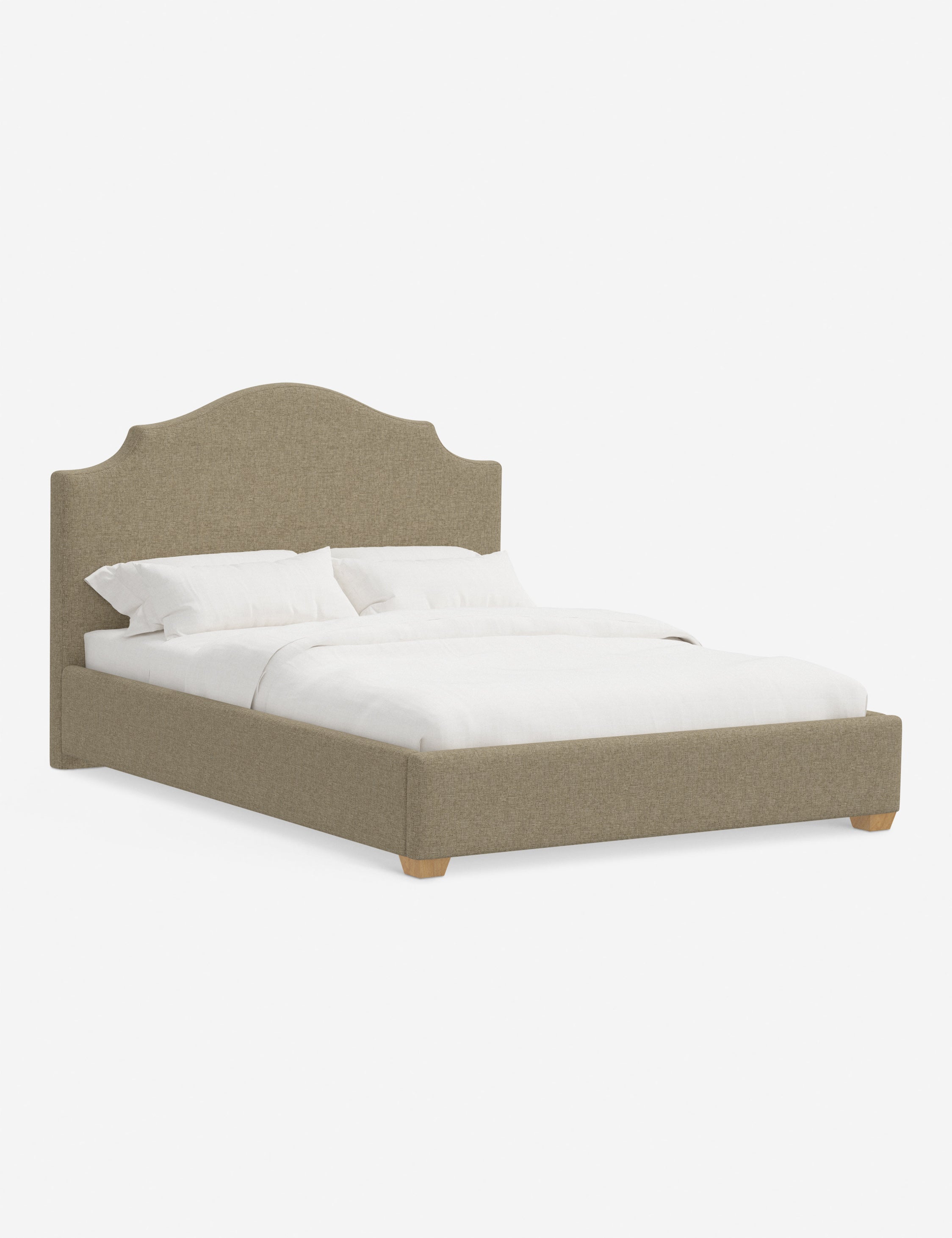 Pavo Platform Bed | Mission-Style Arch, Upholstered Headboard
