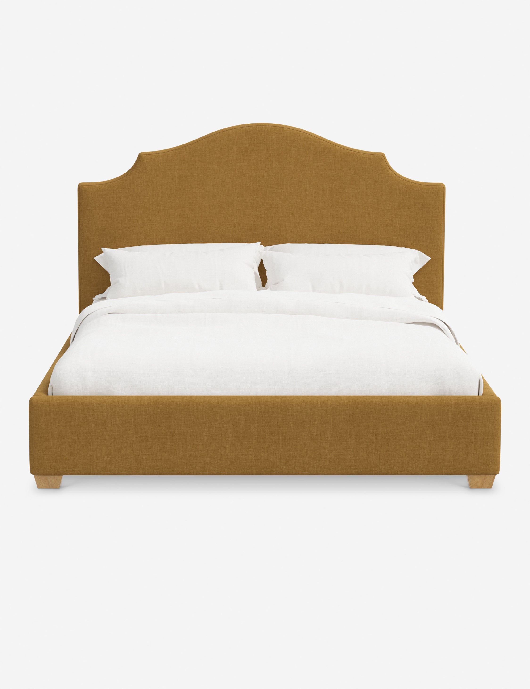 Pavo Platform Bed | Mission-Style Arch, Upholstered Headboard