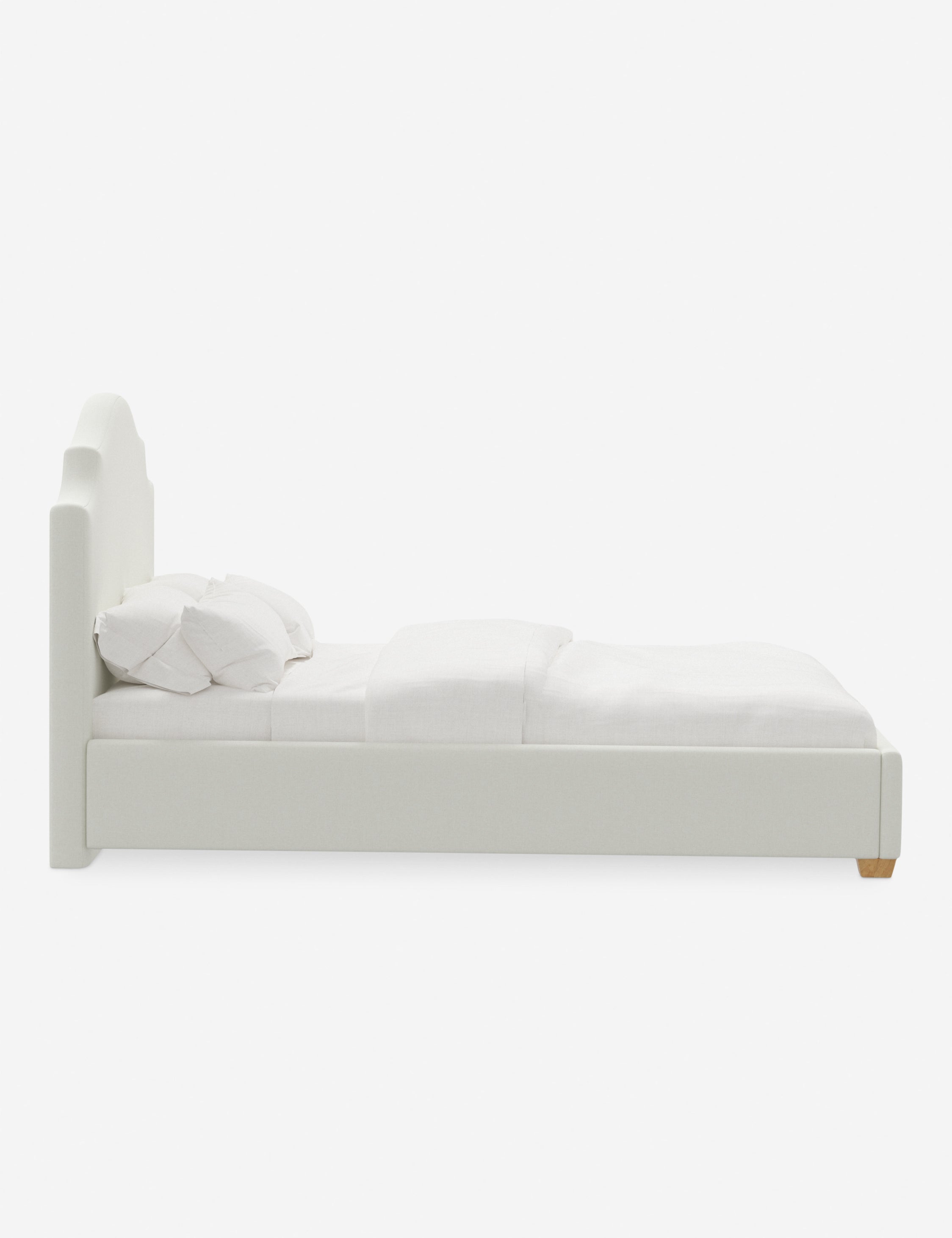 Pavo Platform Bed | Mission-Style Arch, Upholstered Headboard
