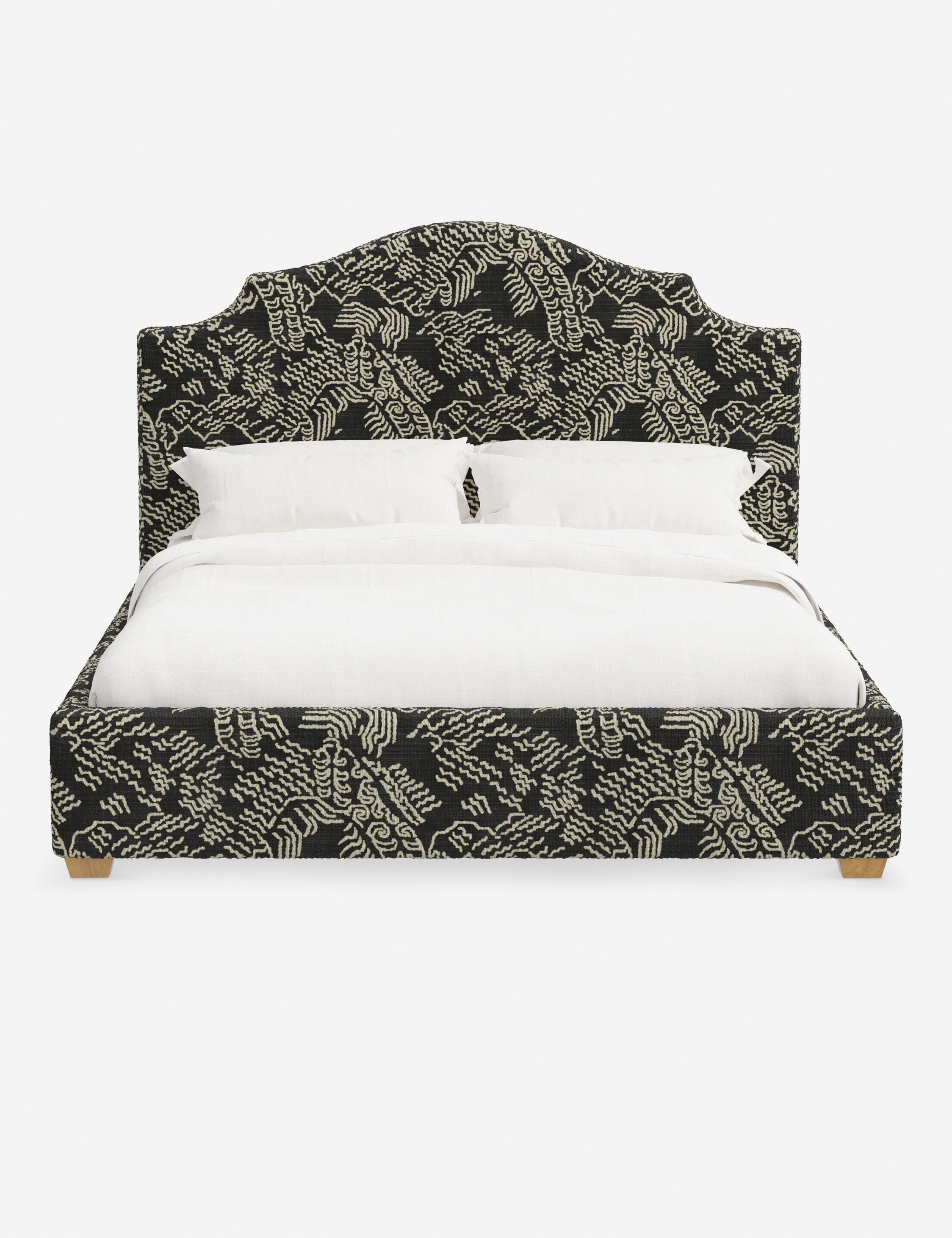 Pavo Platform Bed | Mission-Style Arch, Upholstered Headboard