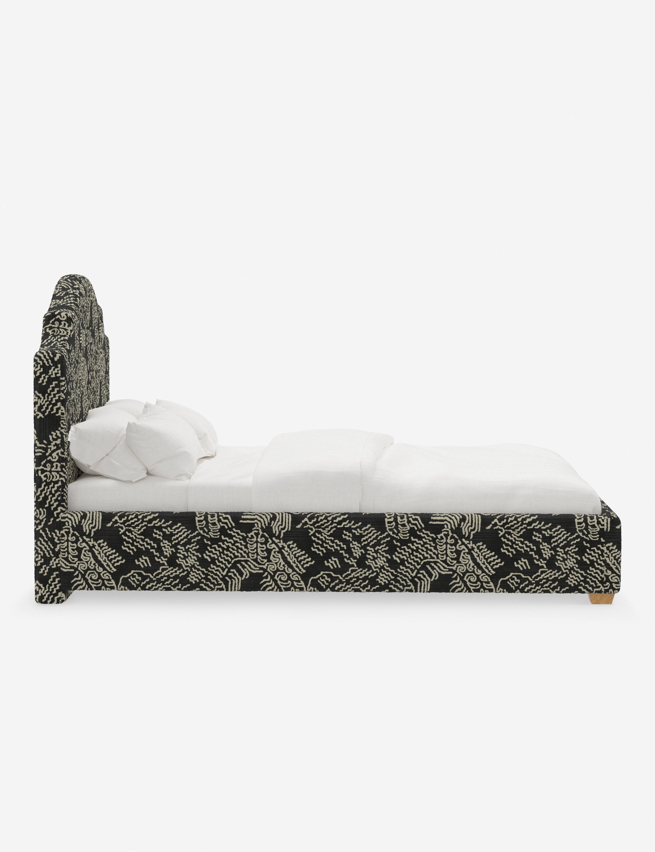 Pavo Platform Bed | Mission-Style Arch, Upholstered Headboard