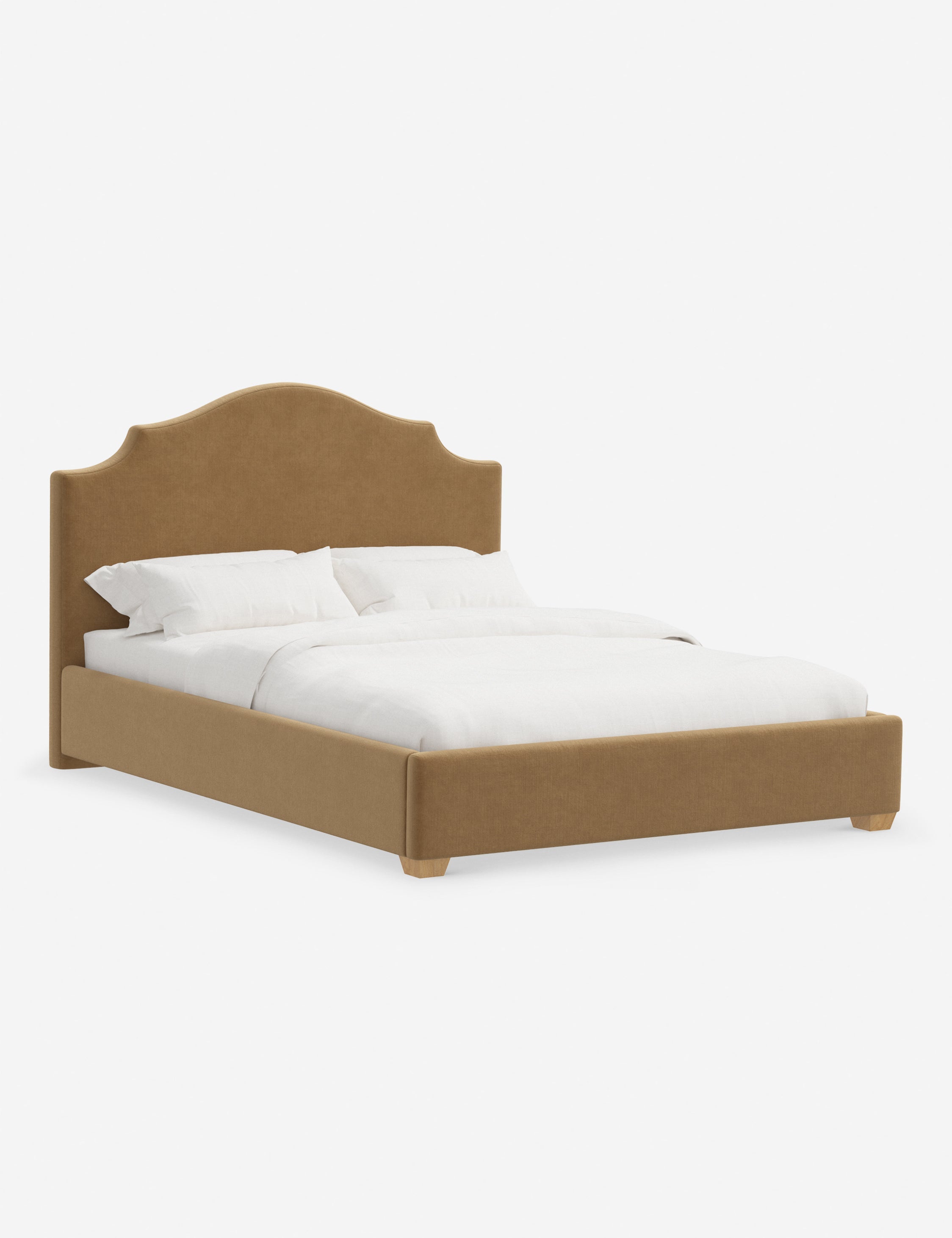 Pavo Platform Bed | Mission-Style Arch, Upholstered Headboard
