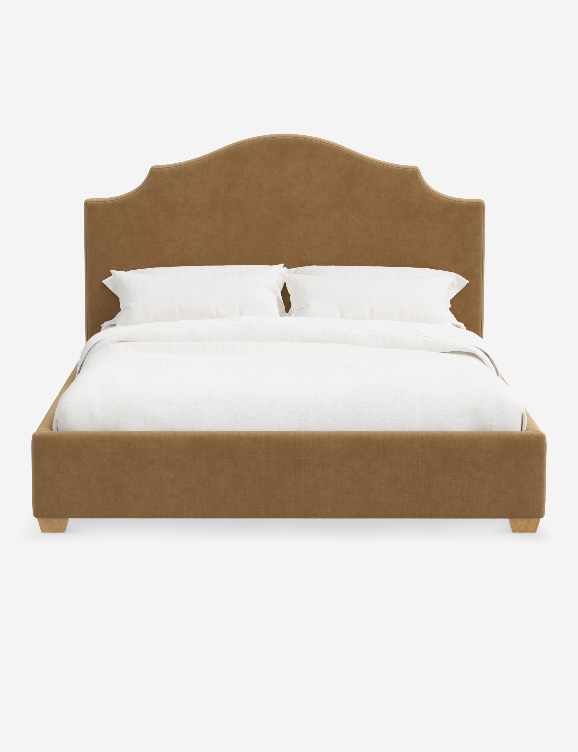 Pavo Platform Bed | Mission-Style Arch, Upholstered Headboard
