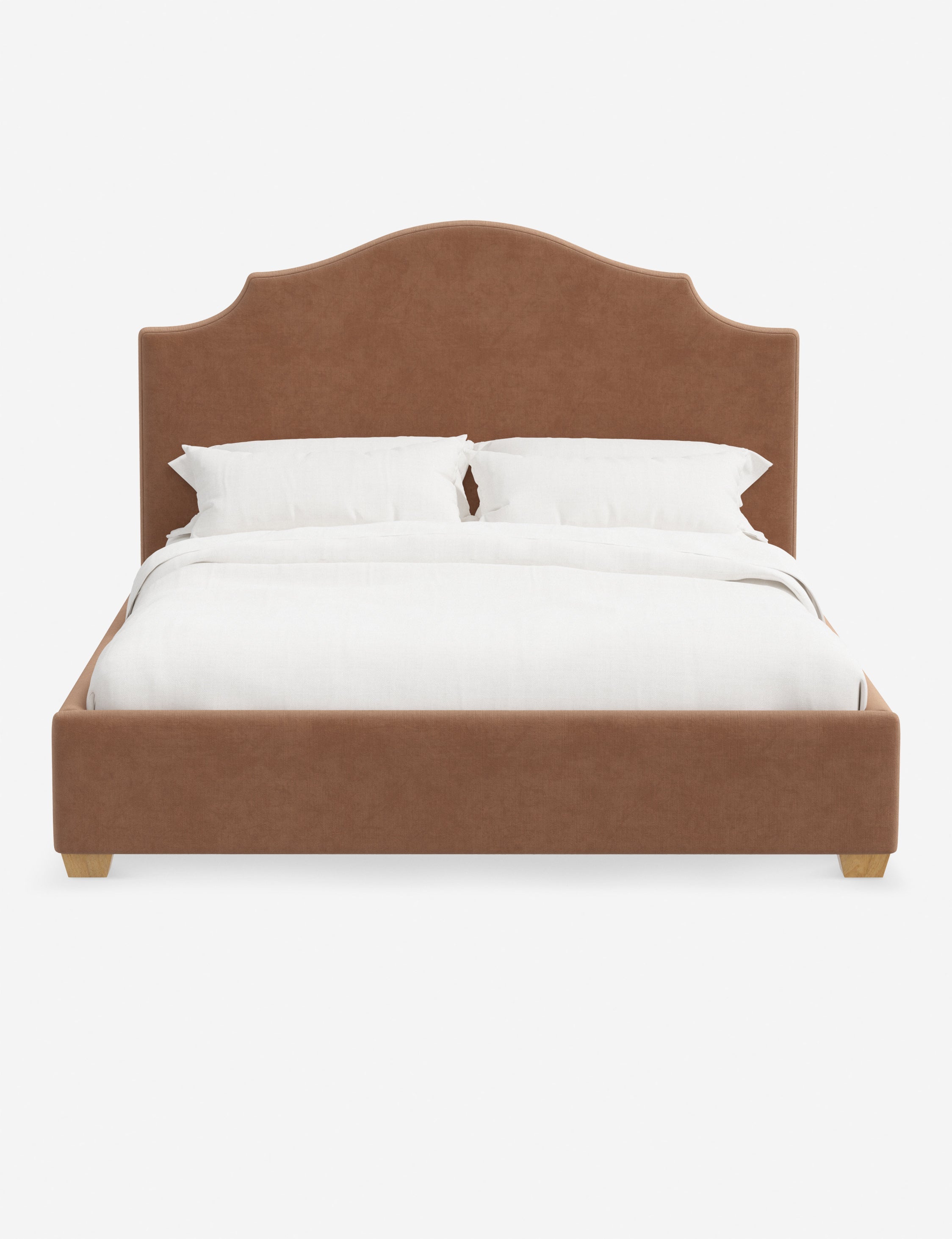 Pavo Platform Bed | Mission-Style Arch, Upholstered Headboard