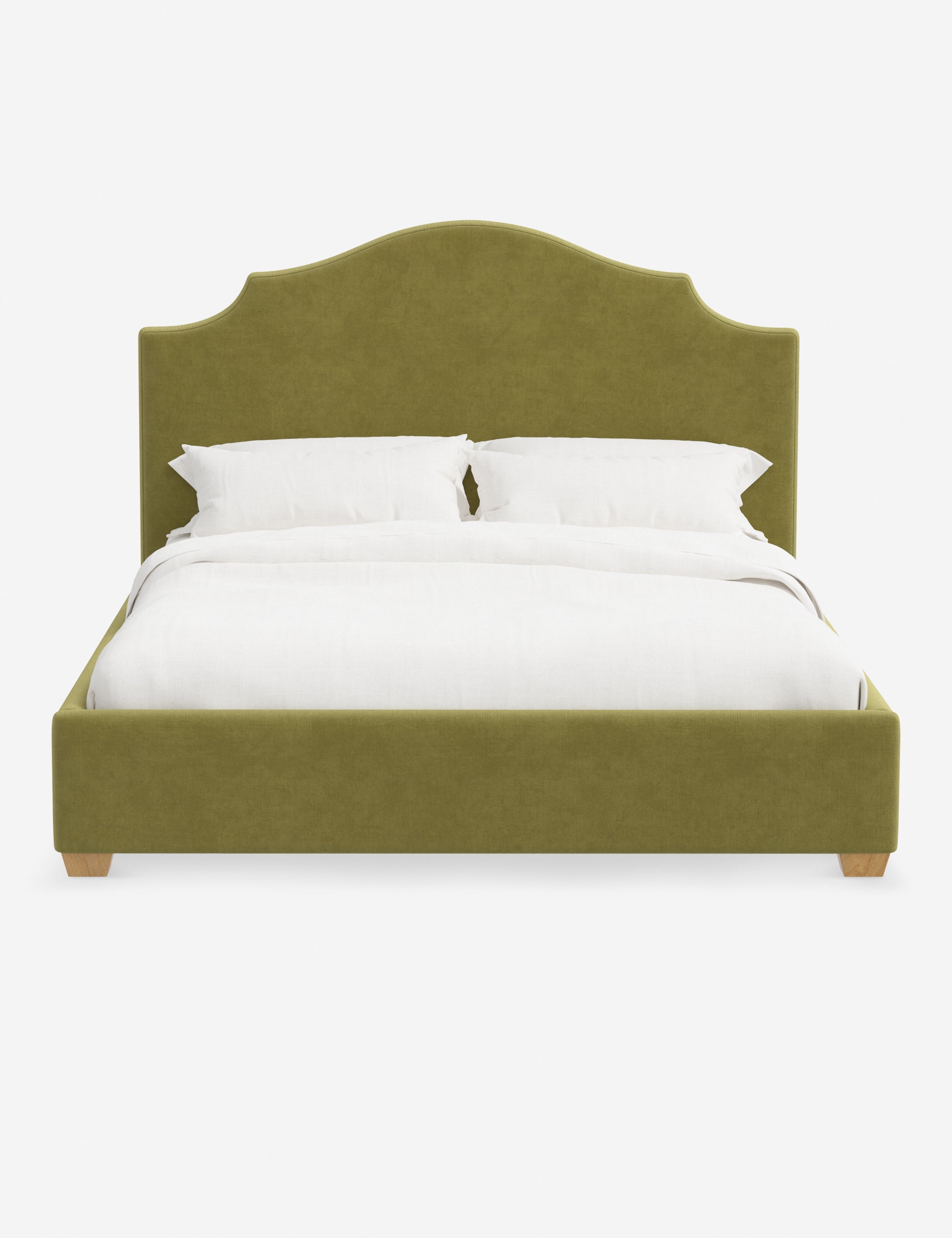 Pavo Platform Bed | Mission-Style Arch, Upholstered Headboard
