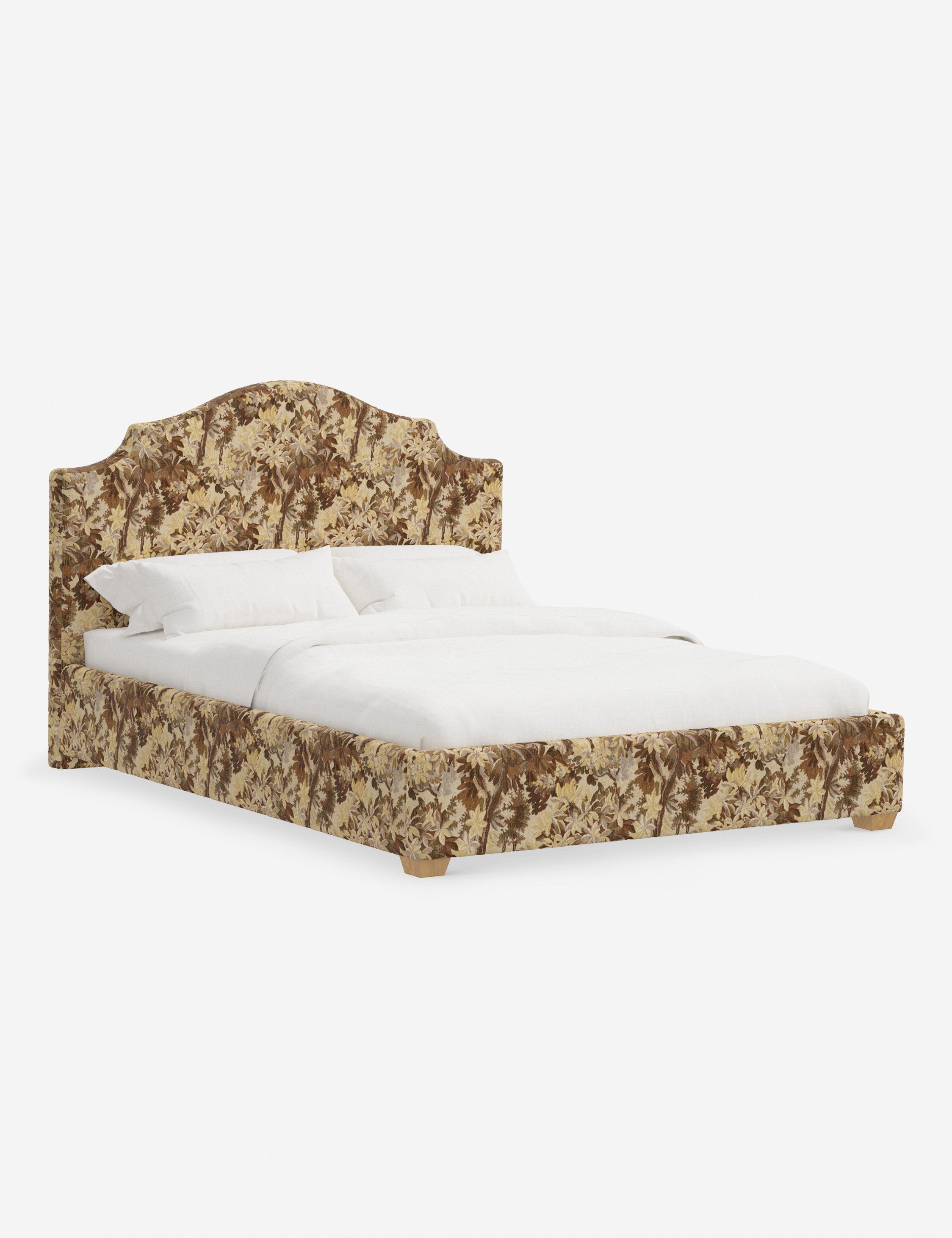Pavo Platform Bed | Mission-Style Arch, Upholstered Headboard