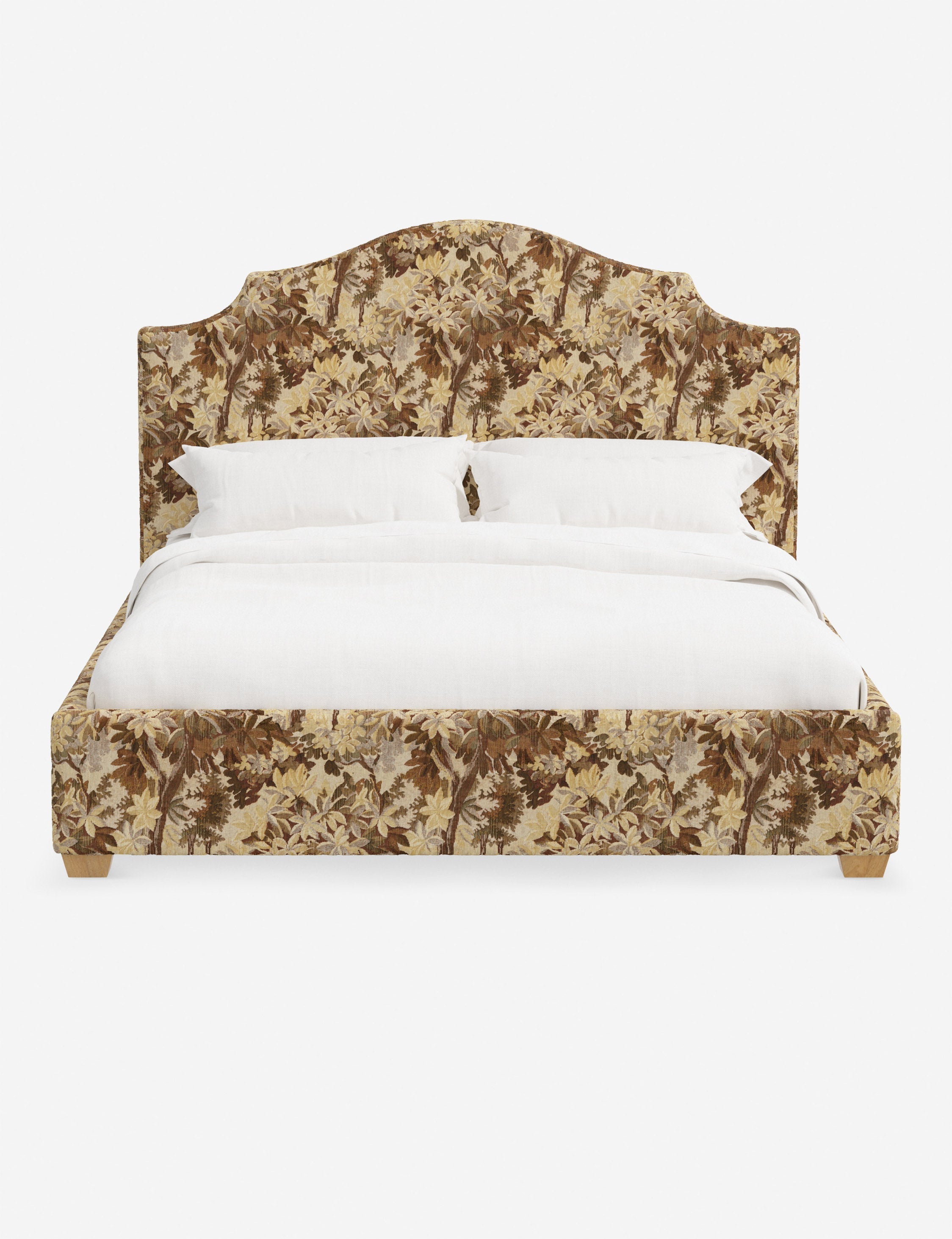 Pavo Platform Bed | Mission-Style Arch, Upholstered Headboard