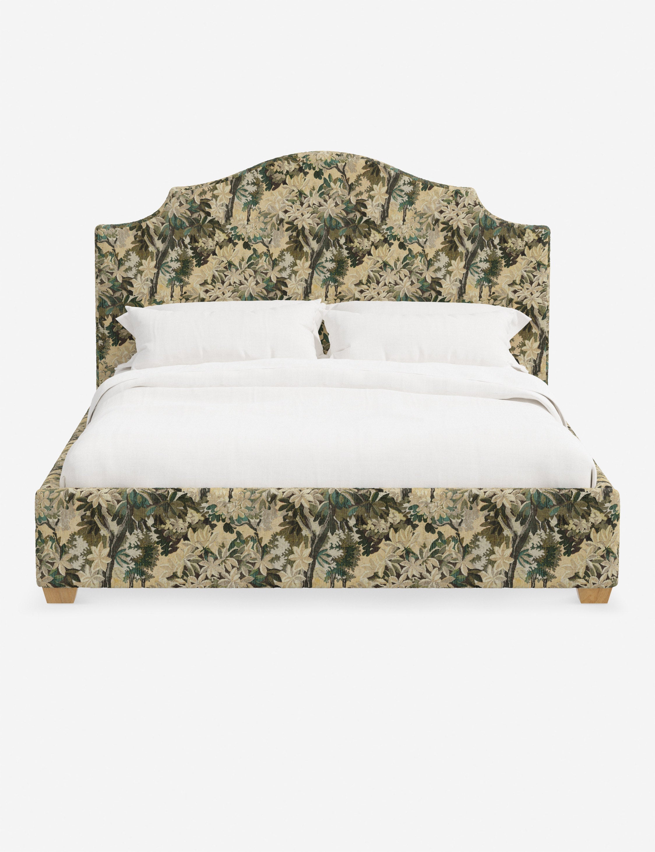 Pavo Platform Bed | Mission-Style Arch, Upholstered Headboard