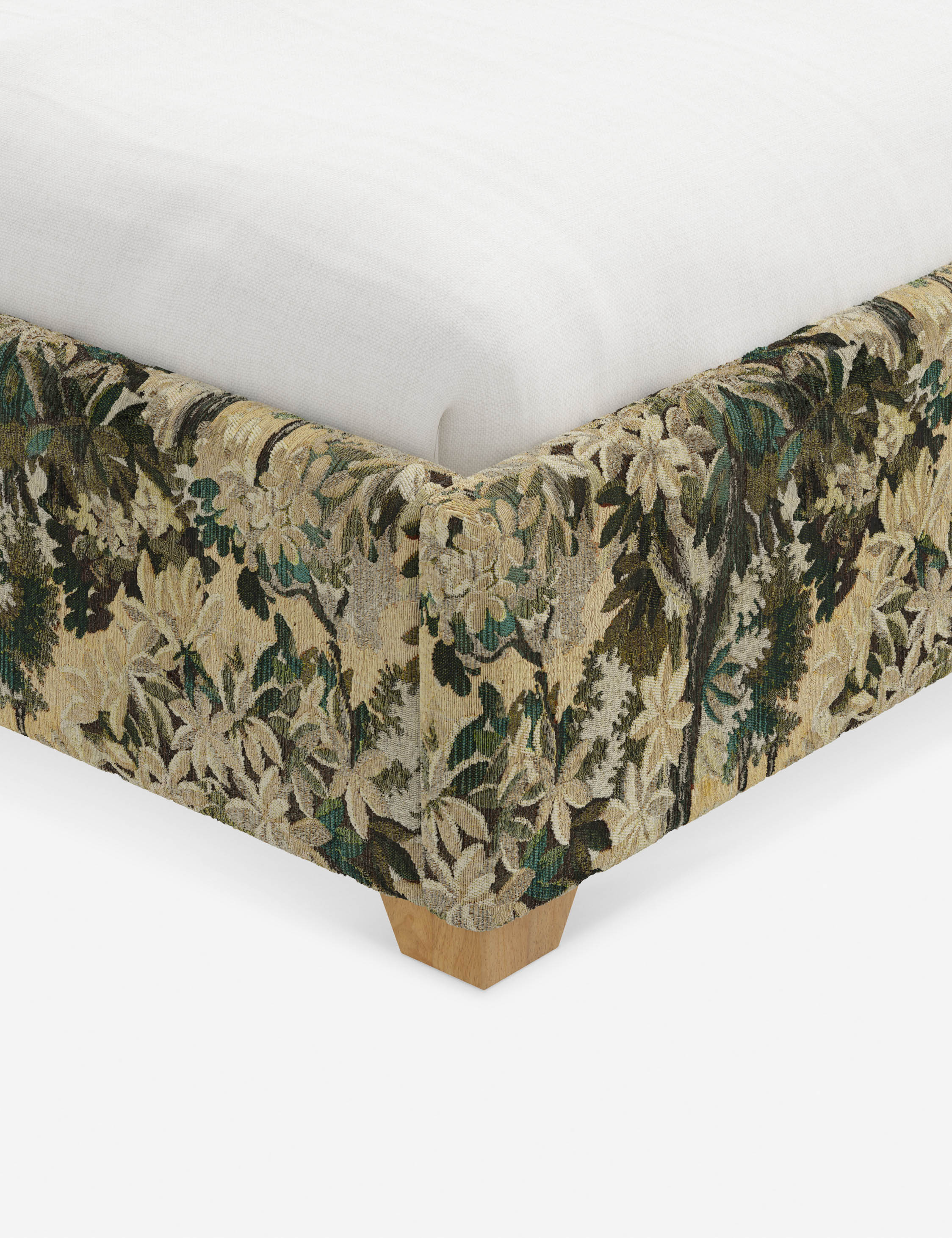 Pavo Platform Bed | Mission-Style Arch, Upholstered Headboard