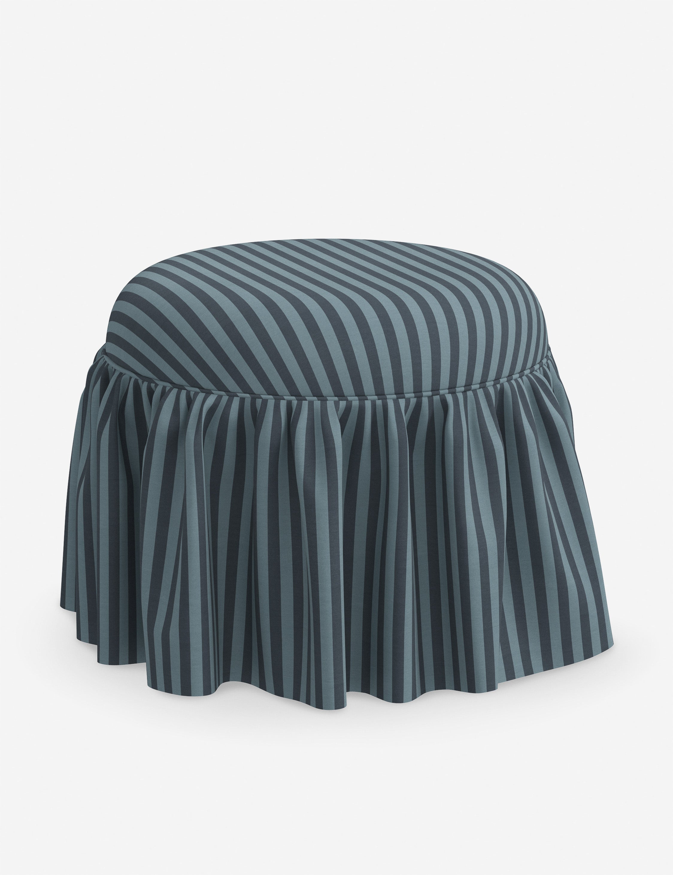 Luna Skirted Ottoman | Customizable Fabric Options