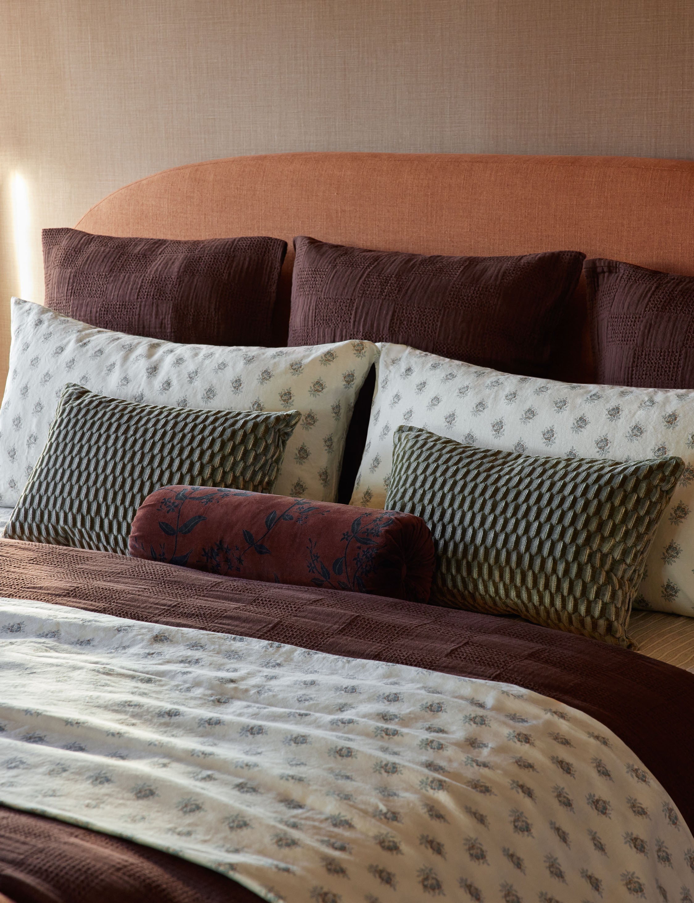 Kairo Textured Cotton Sham | Waffle Gauze Checkerboard Design