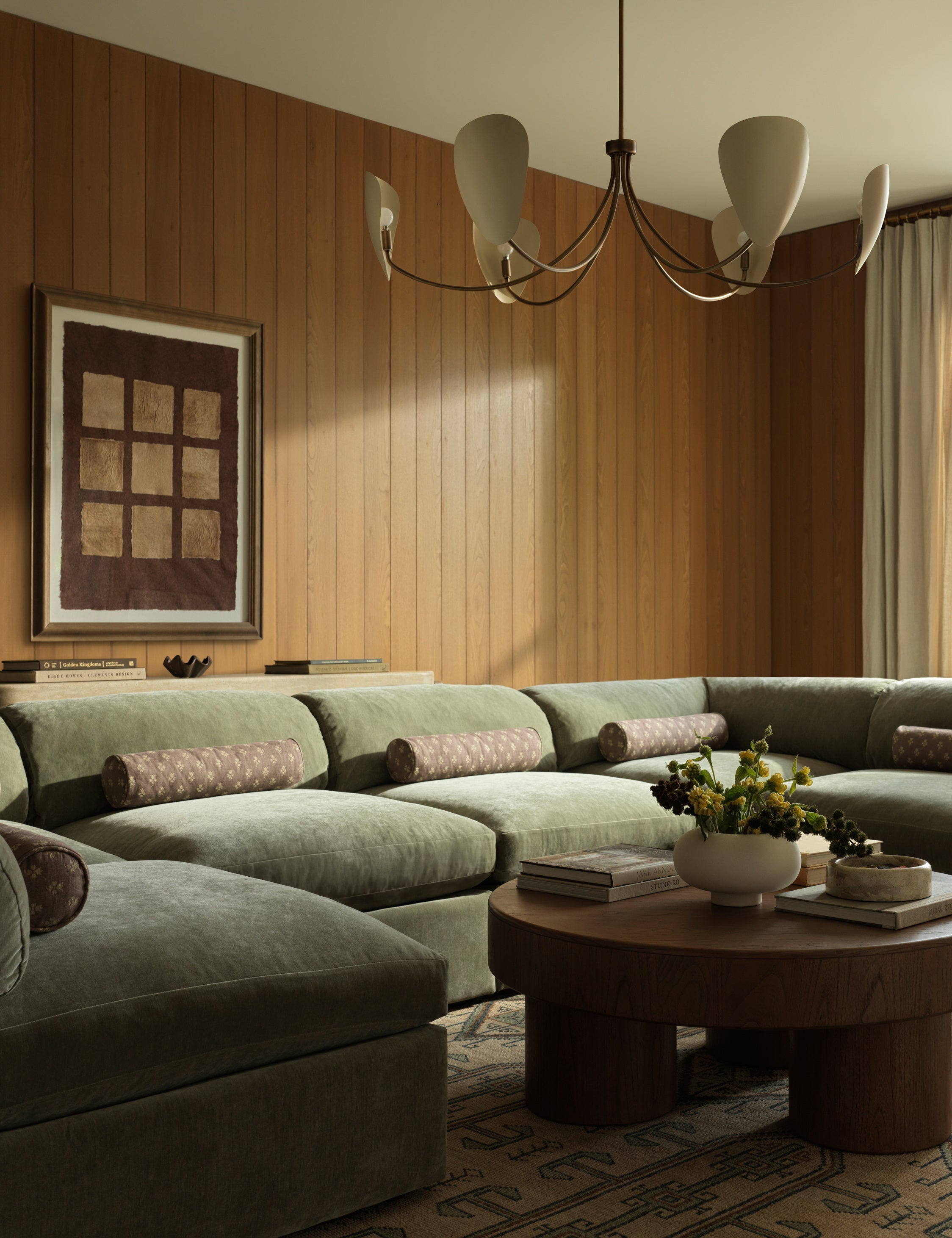 Bela Chandelier | Cream-on-Brass Finish, Sculptural Design
