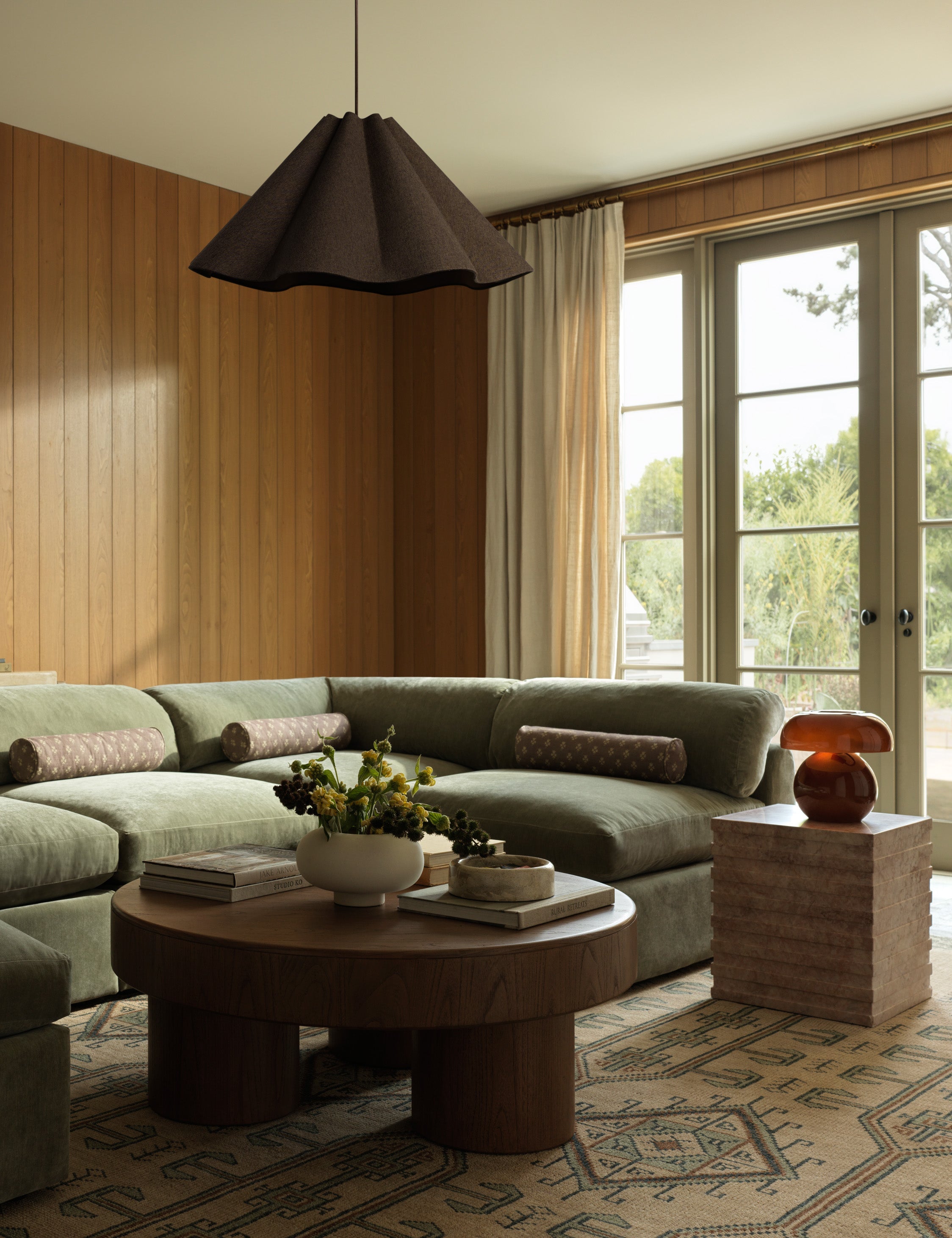 Bela Pendant Light | Fabric-Wrapped, Sculptural Design